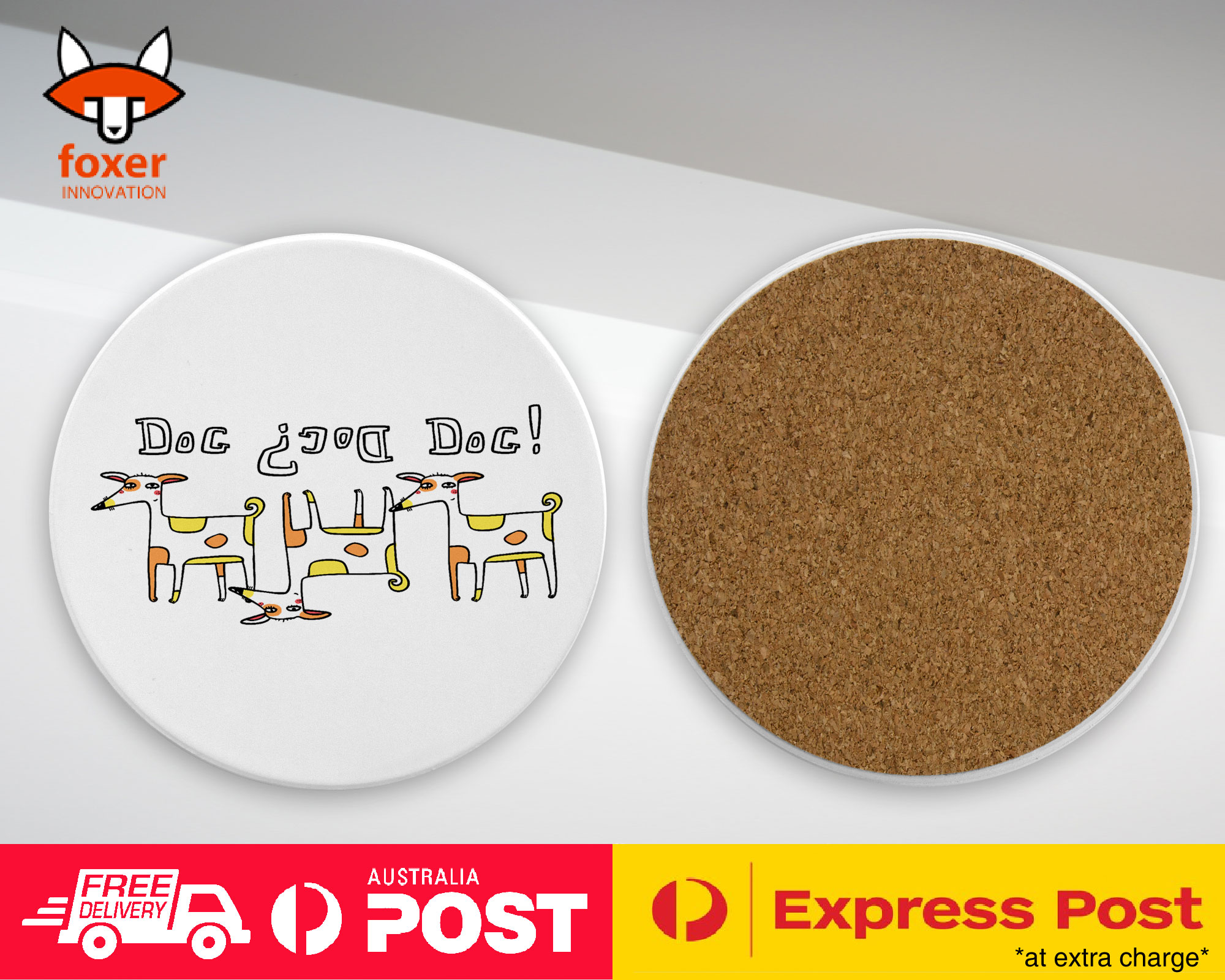 COASTER COFFEE DRINKING MAT|DOG DOG? DOG!