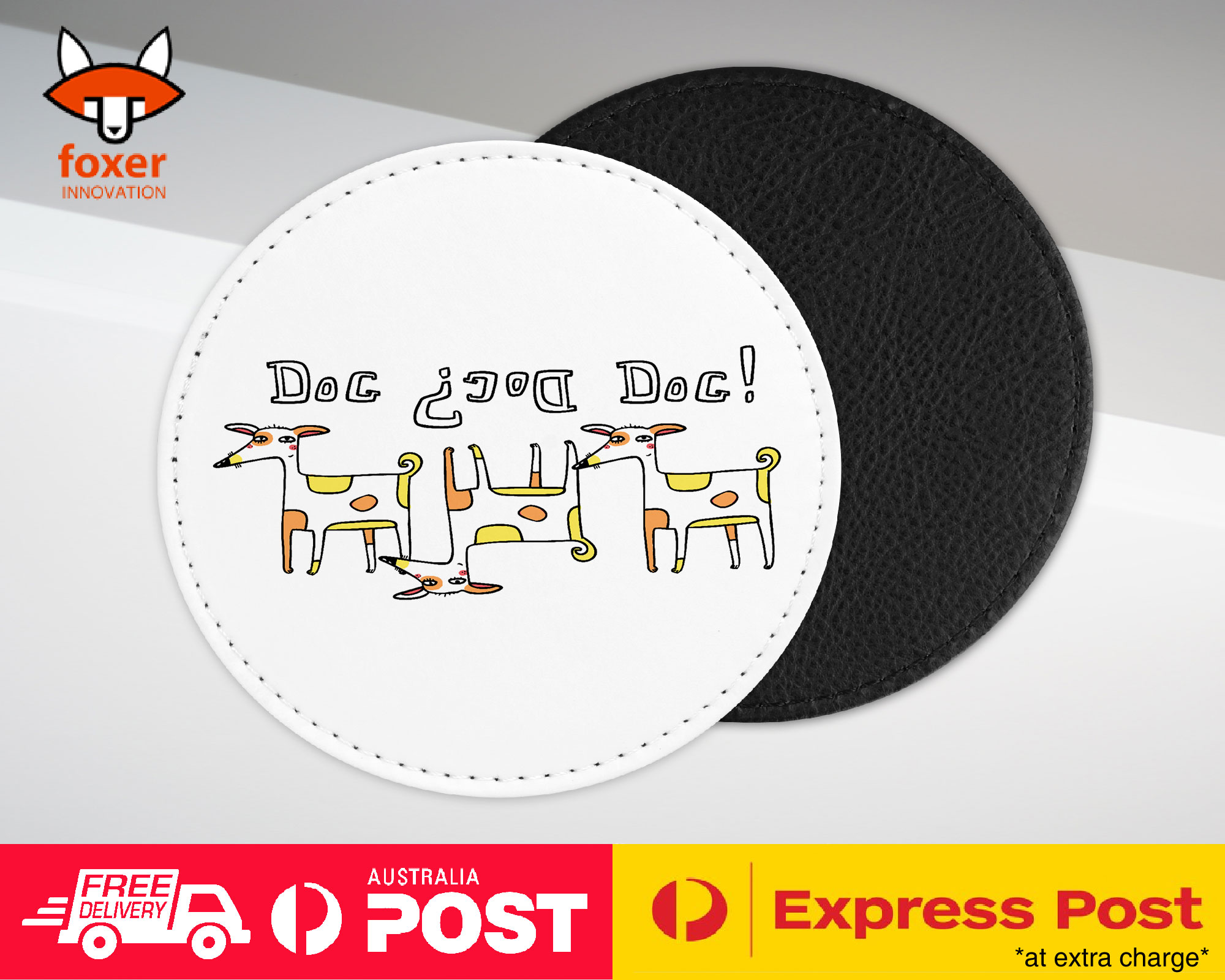 COASTER COFFEE DRINKING MAT|DOG DOG? DOG!