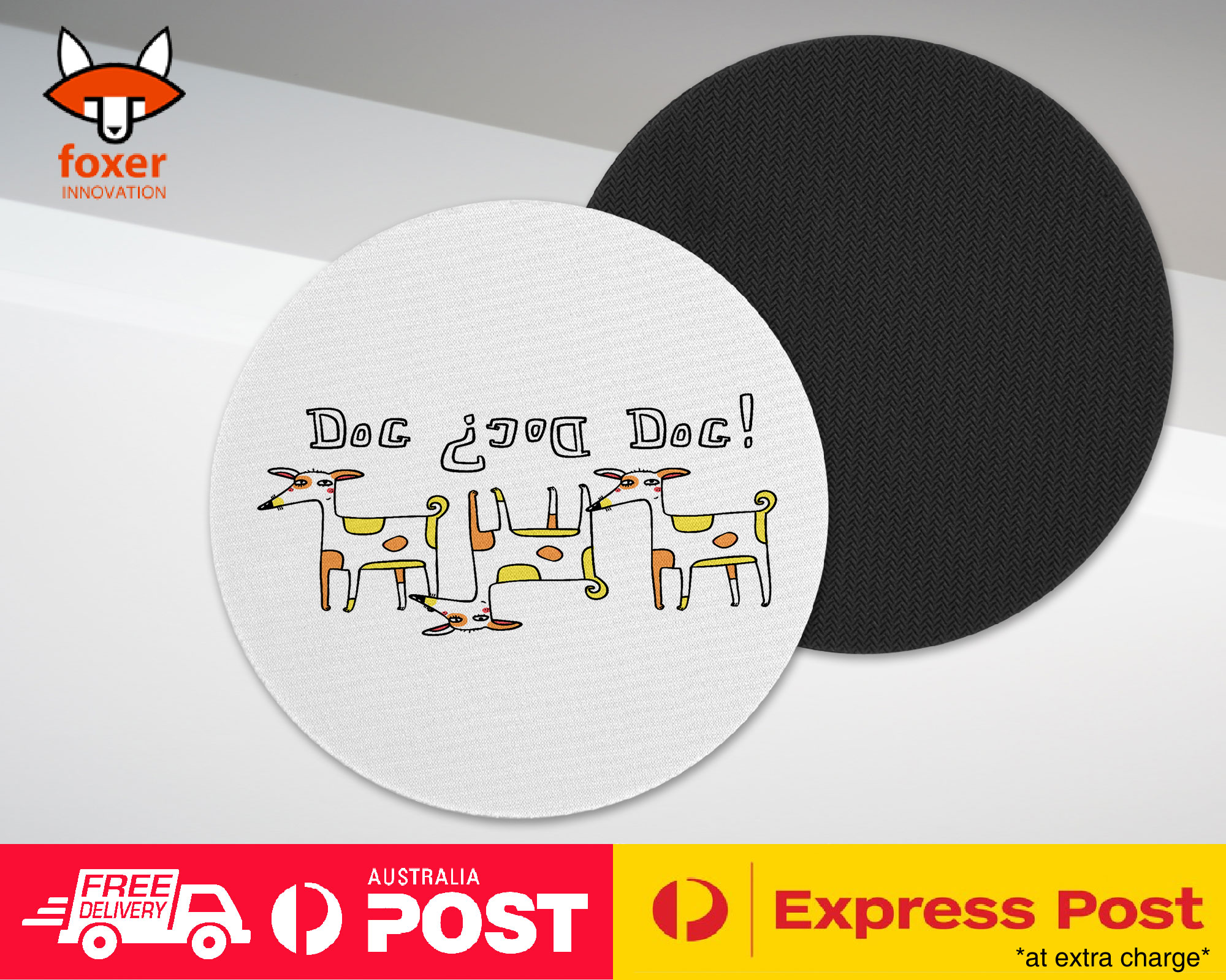 COASTER COFFEE DRINKING MAT|DOG DOG? DOG!