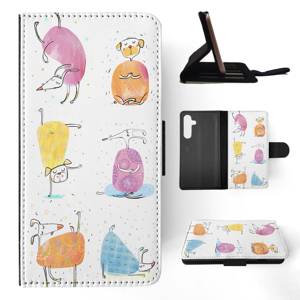 FLIP CASE FOR SAMSUNG GALAXY|CUTE FUNNY DOG ILLUSTRATIONS #13 - Picture 11 of 120