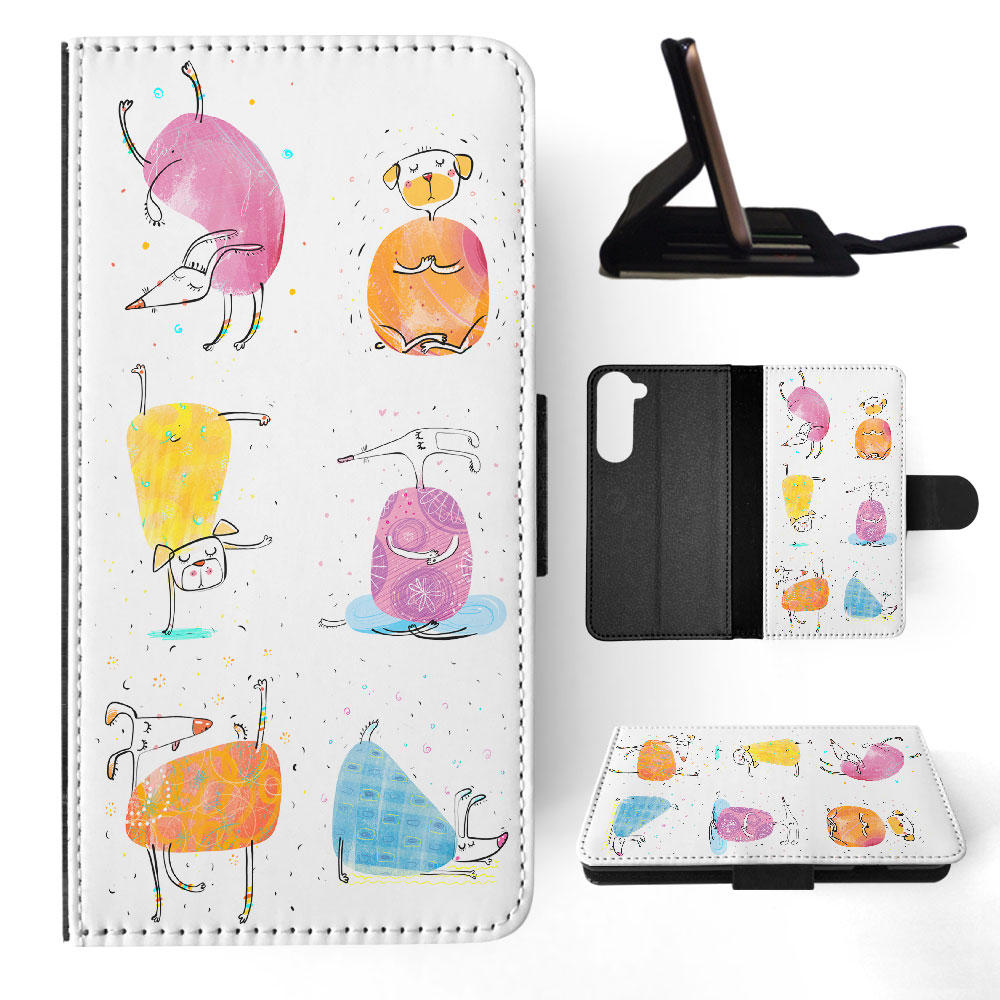 FLIP CASE FOR SAMSUNG GALAXY|CUTE FUNNY DOG ILLUSTRATIONS #13 - Picture 26 of 120