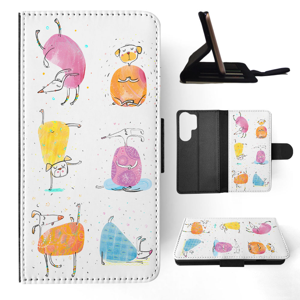 FLIP CASE FOR SAMSUNG GALAXY|CUTE FUNNY DOG ILLUSTRATIONS #13 - Picture 21 of 120
