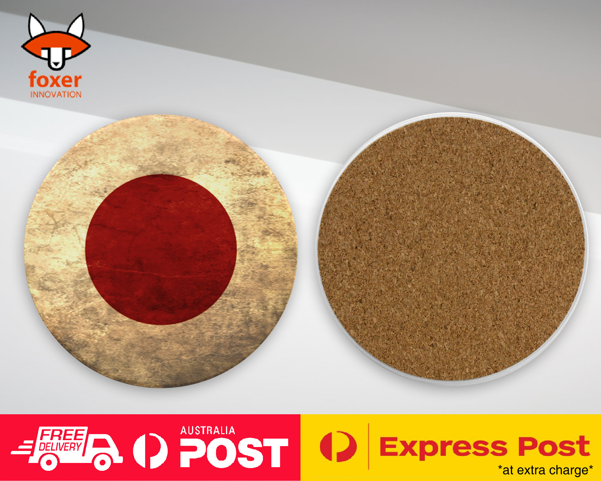COASTER COFFEE DRINKING MAT|JAPAN COUNTRY FLAG 75
