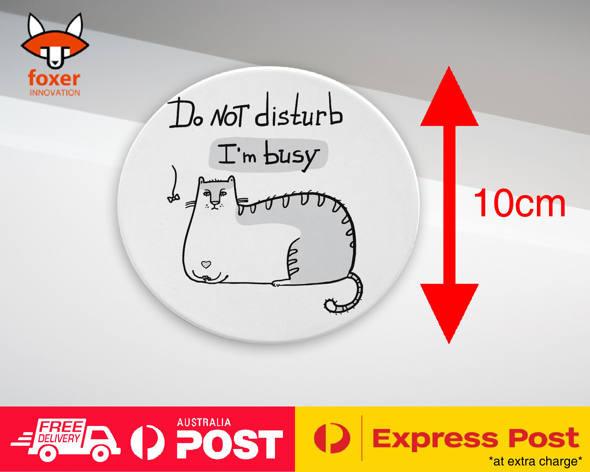 COASTER COFFEE DRINKING MAT|FUNNY CAT SKETCH DO NOT DISTURB