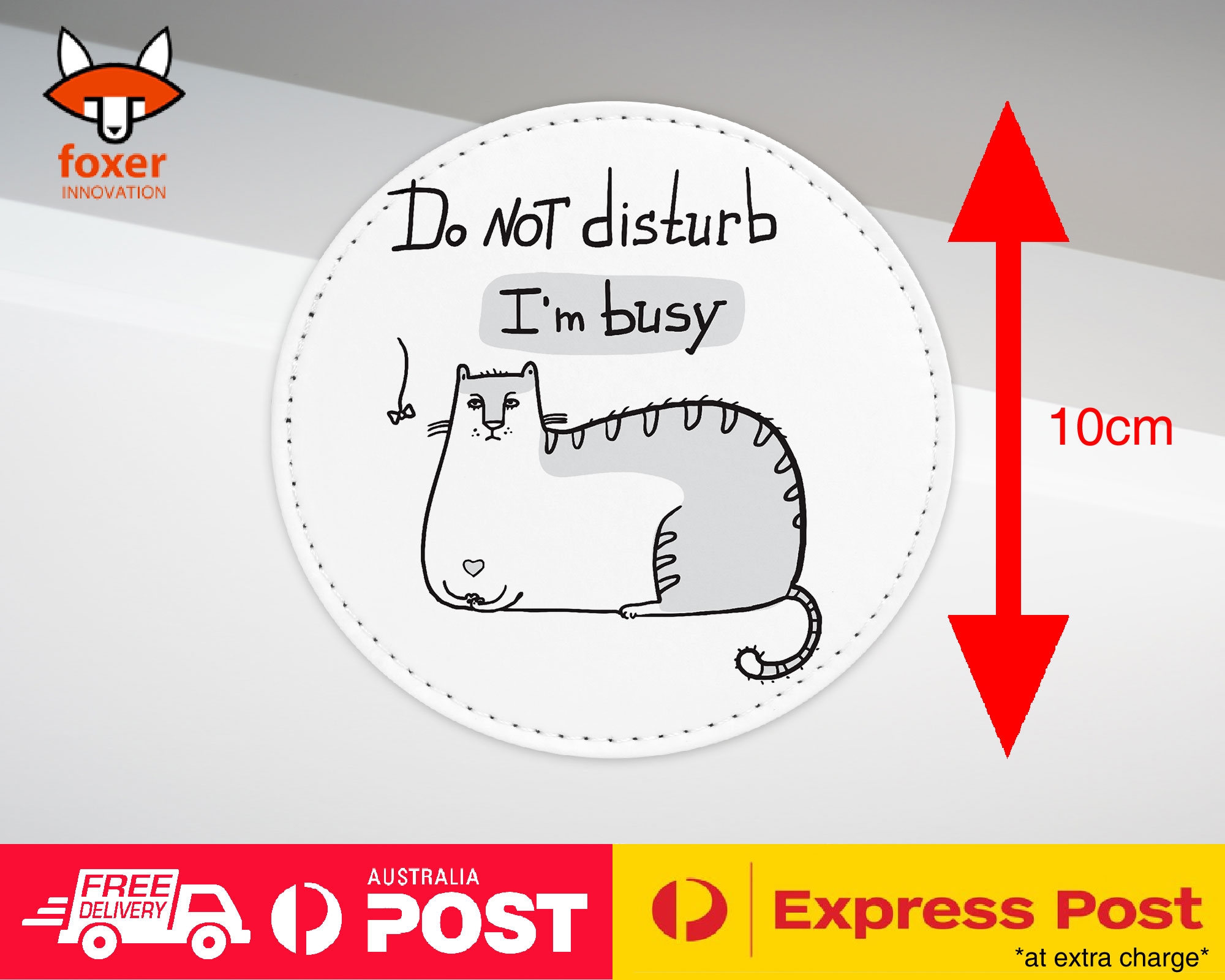 COASTER COFFEE DRINKING MAT|FUNNY CAT SKETCH DO NOT DISTURB