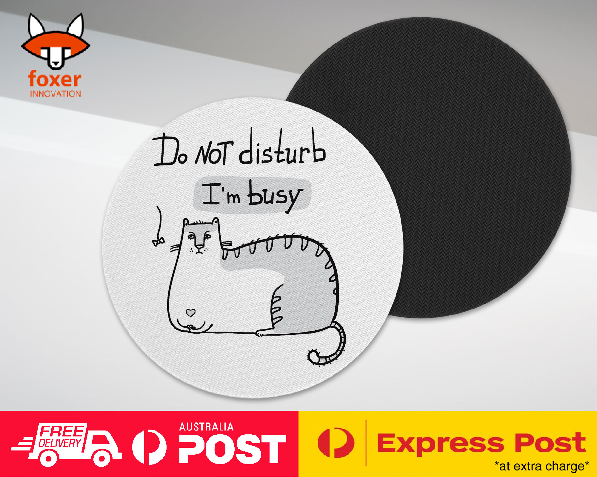COASTER COFFEE DRINKING MAT|FUNNY CAT SKETCH DO NOT DISTURB