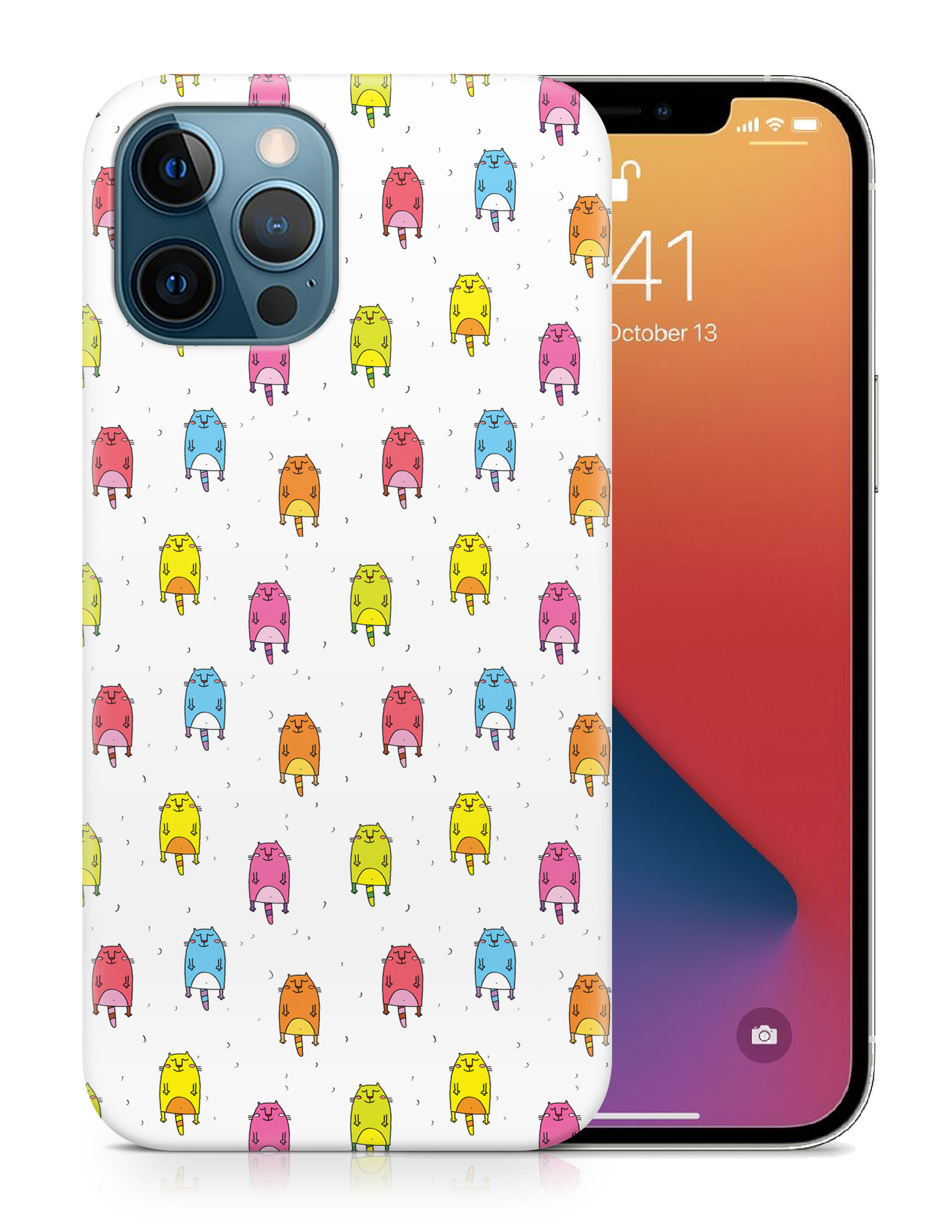 CASE COVER FOR APPLE IPHONE|CUTE FLYING CATS PATTERN #2 - Picture 19 of 44