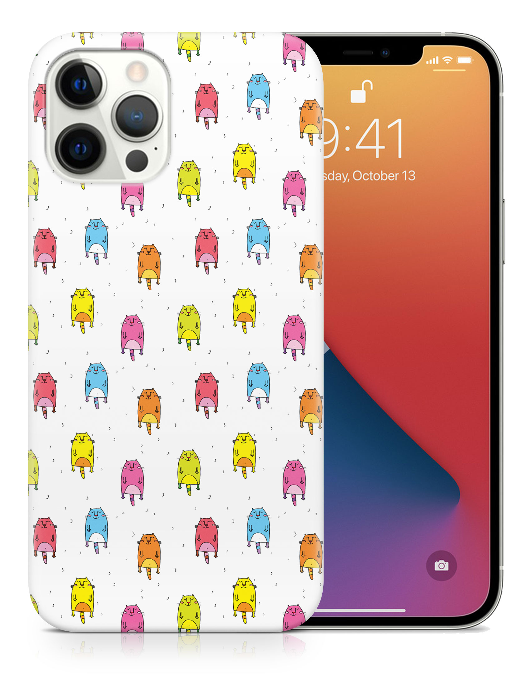 CASE COVER FOR APPLE IPHONE|CUTE FLYING CATS PATTERN #2 - Picture 18 of 44
