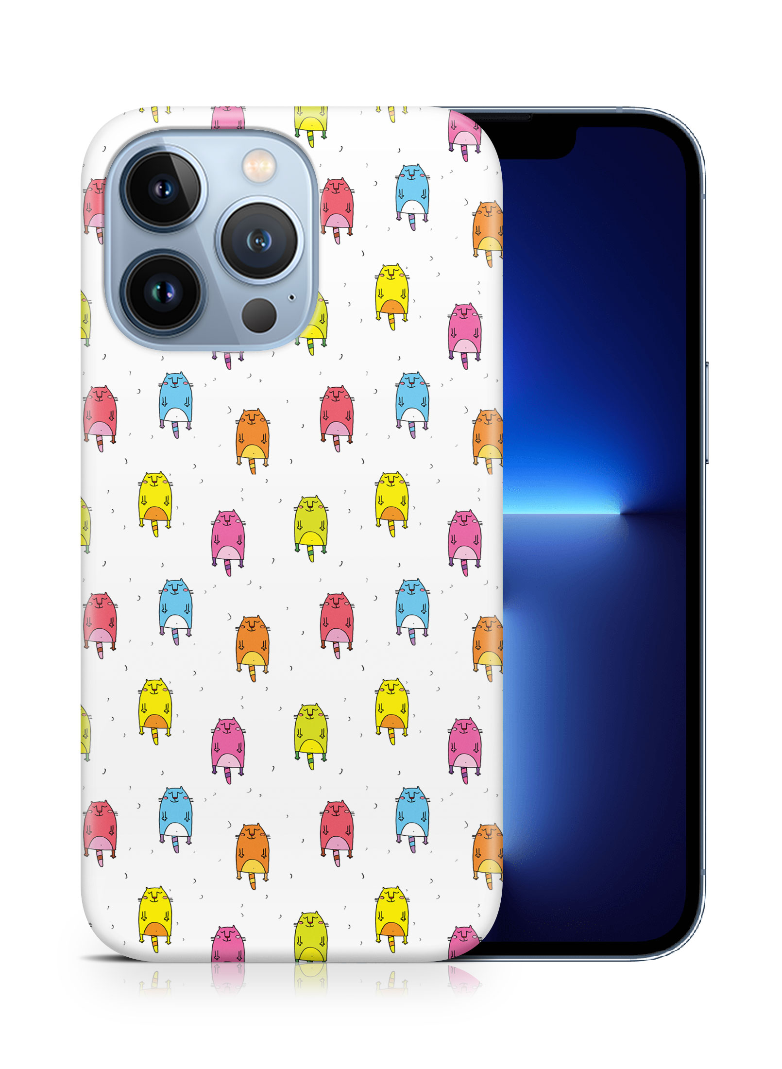 CASE COVER FOR APPLE IPHONE|CUTE FLYING CATS PATTERN #2 - Picture 15 of 44