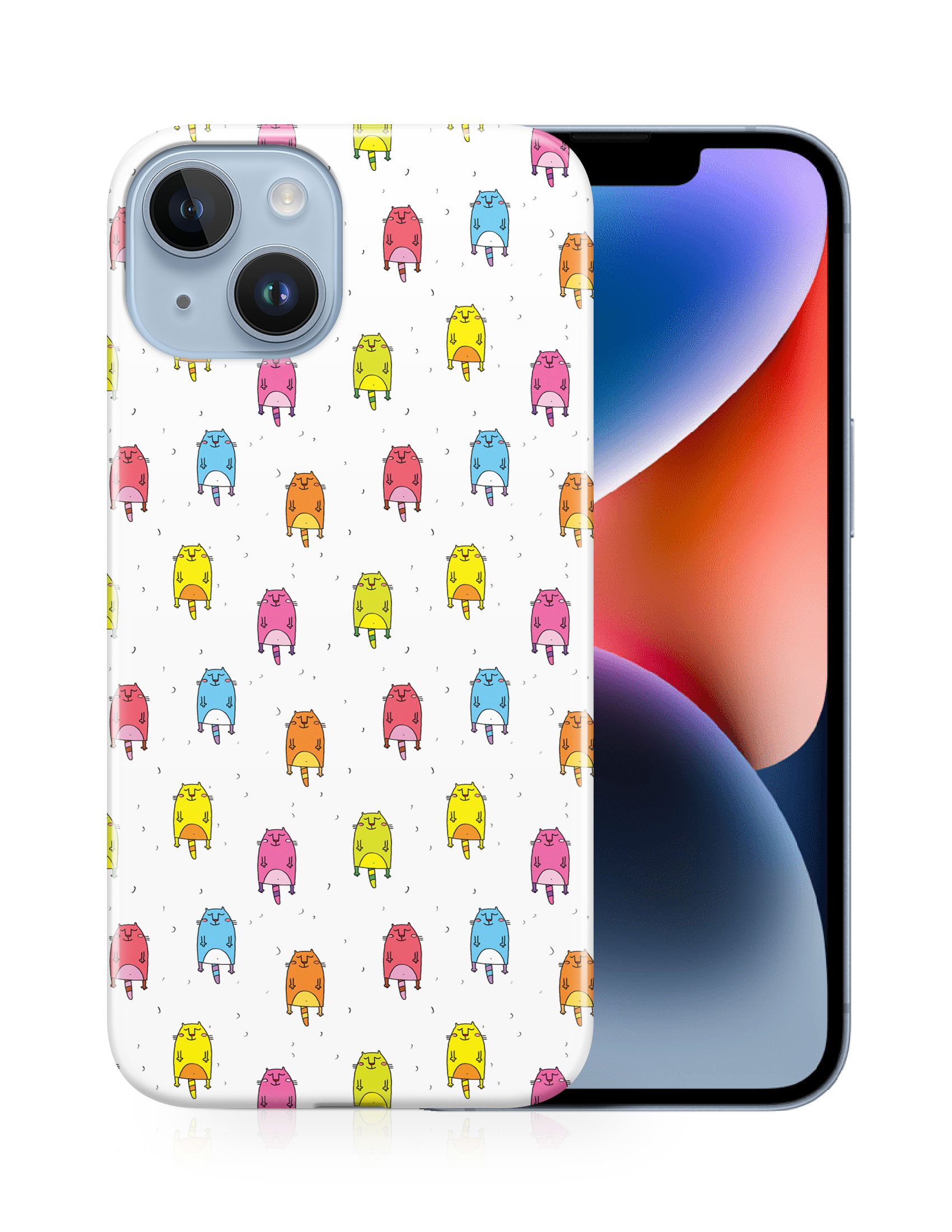 CASE COVER FOR APPLE IPHONE|CUTE FLYING CATS PATTERN #2 - Picture 13 of 44