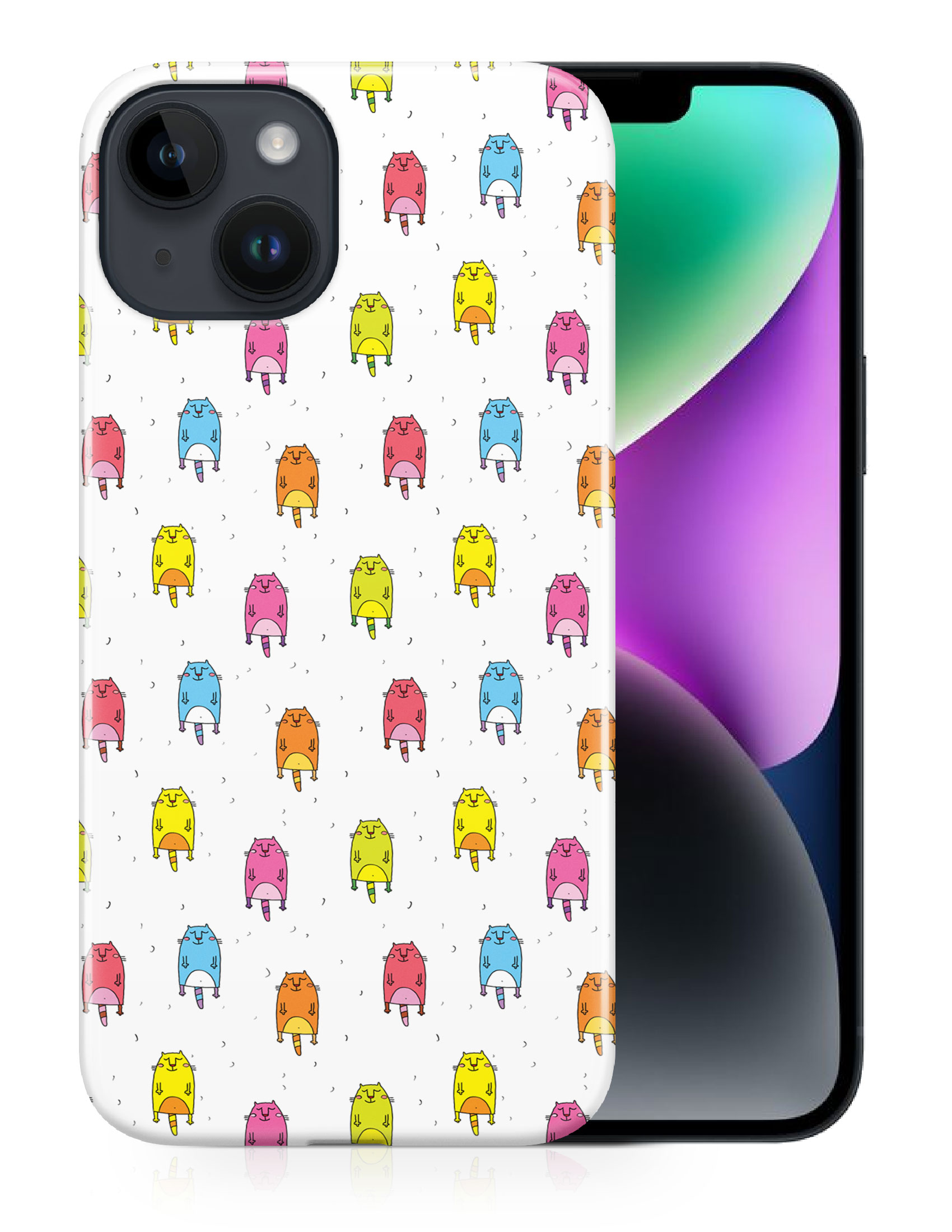 CASE COVER FOR APPLE IPHONE|CUTE FLYING CATS PATTERN #2 - Picture 12 of 44