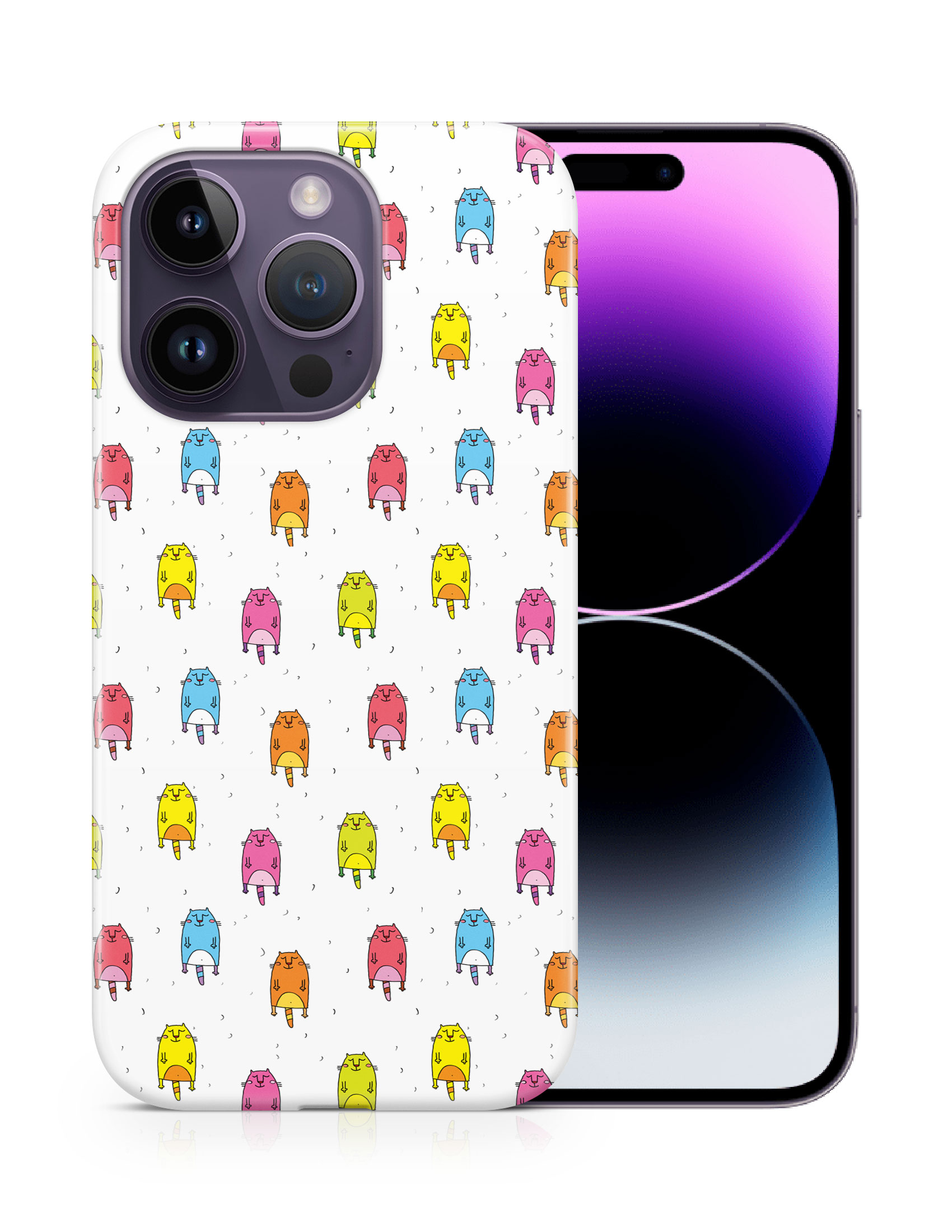 CASE COVER FOR APPLE IPHONE|CUTE FLYING CATS PATTERN #2 - Picture 11 of 44