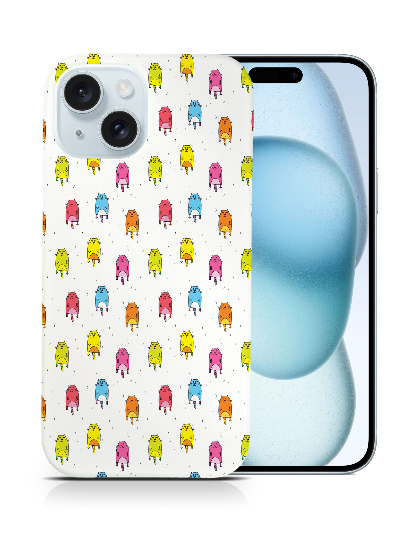 CASE COVER FOR APPLE IPHONE|CUTE FLYING CATS PATTERN #2 - Picture 9 of 44