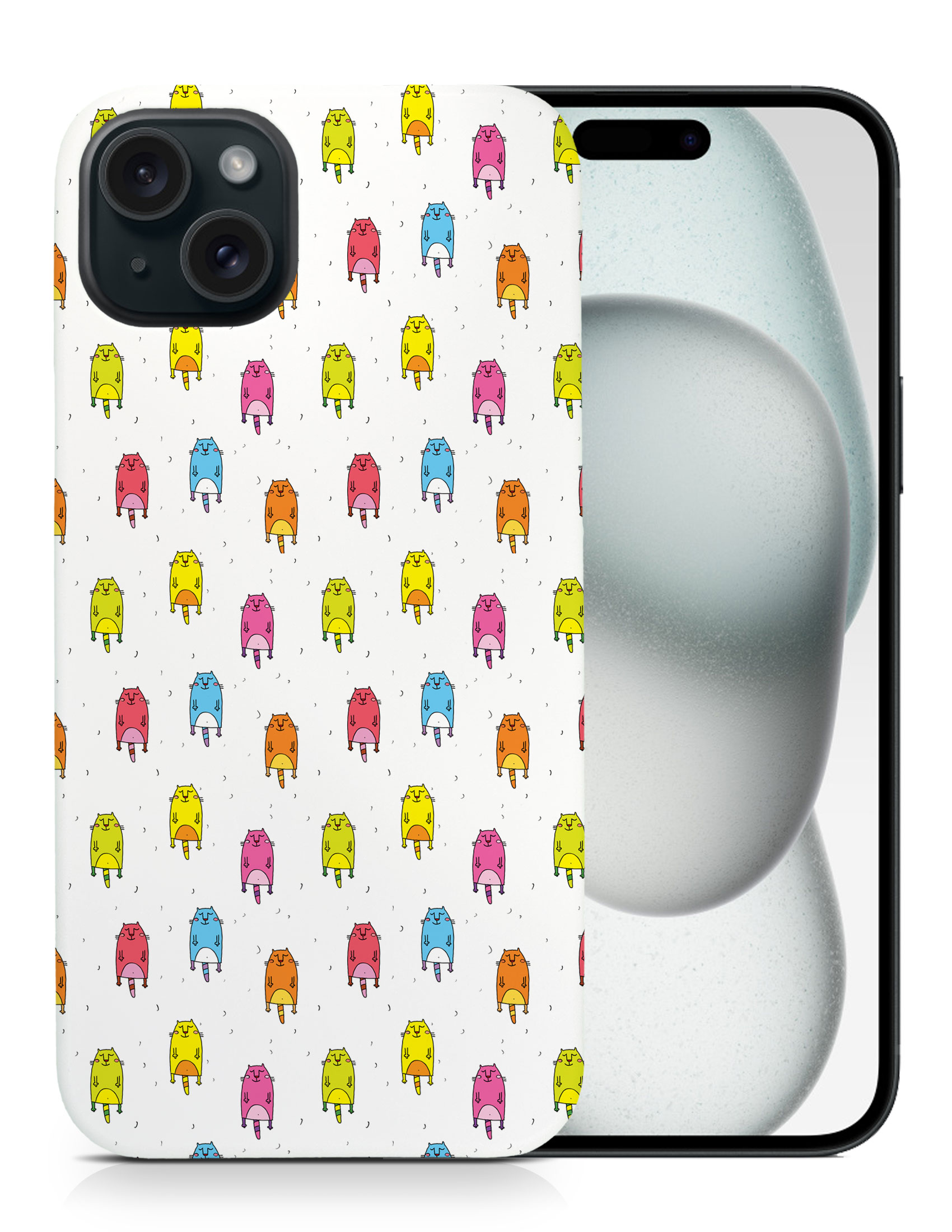 CASE COVER FOR APPLE IPHONE|CUTE FLYING CATS PATTERN #2 - Picture 8 of 44