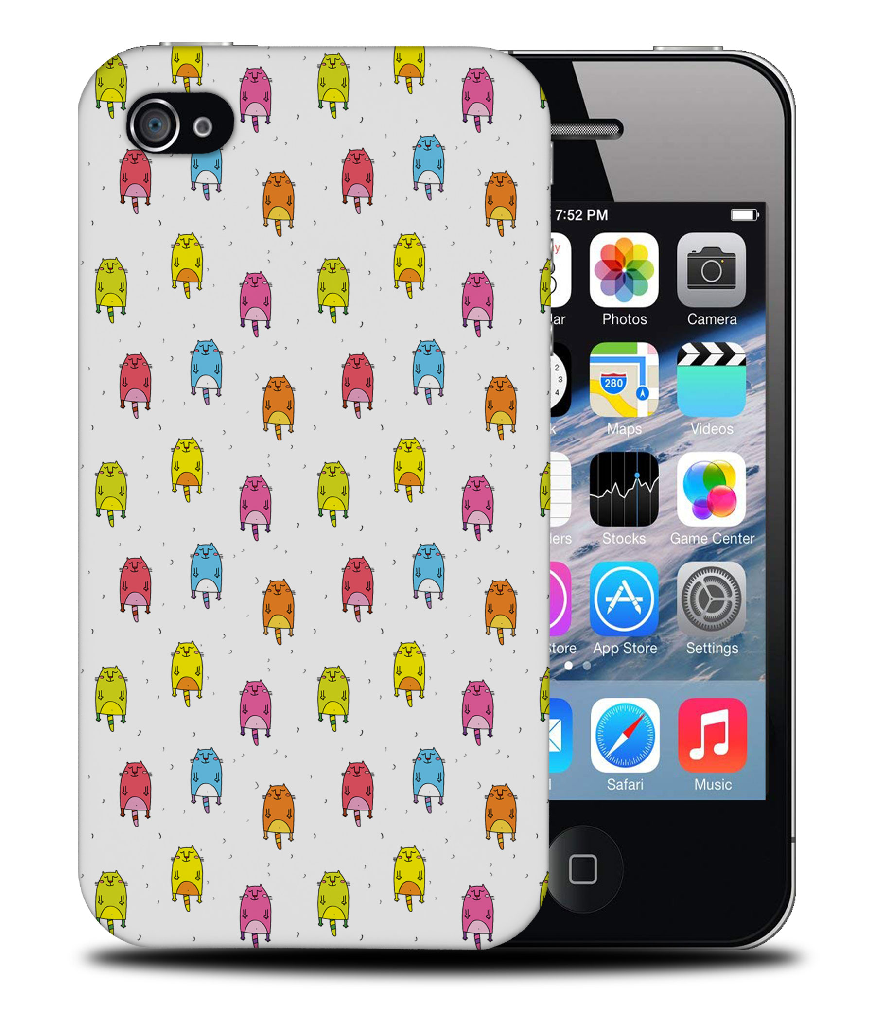 CASE COVER FOR APPLE IPHONE|CUTE FLYING CATS PATTERN #2 - Picture 40 of 44