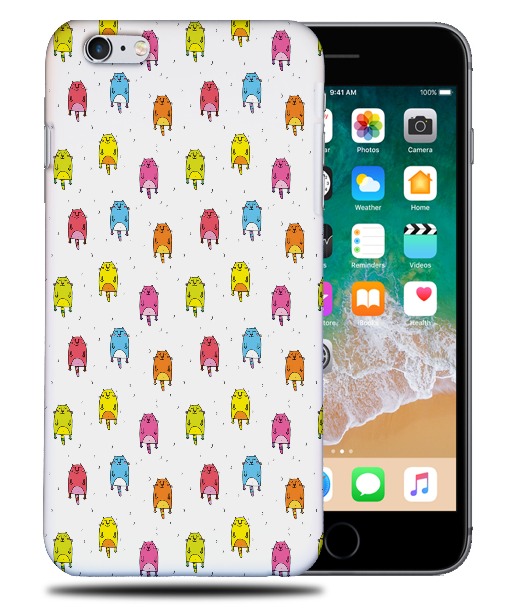 CASE COVER FOR APPLE IPHONE|CUTE FLYING CATS PATTERN #2 - Picture 33 of 44