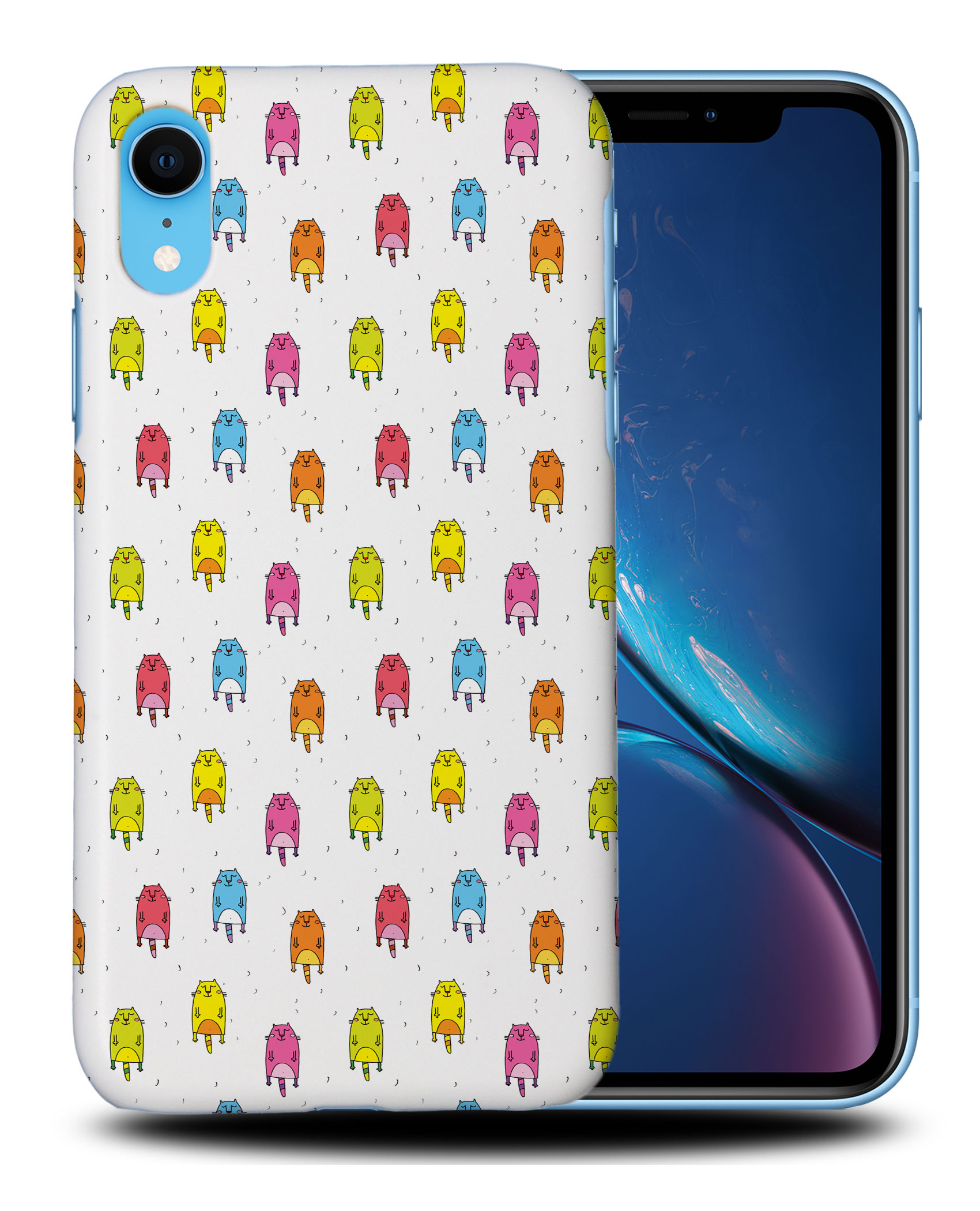 CASE COVER FOR APPLE IPHONE|CUTE FLYING CATS PATTERN #2 - Picture 27 of 44