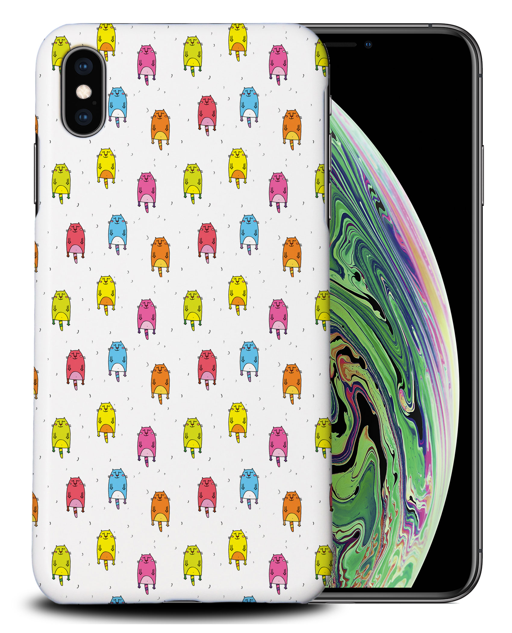 CASE COVER FOR APPLE IPHONE|CUTE FLYING CATS PATTERN #2 - Picture 25 of 44