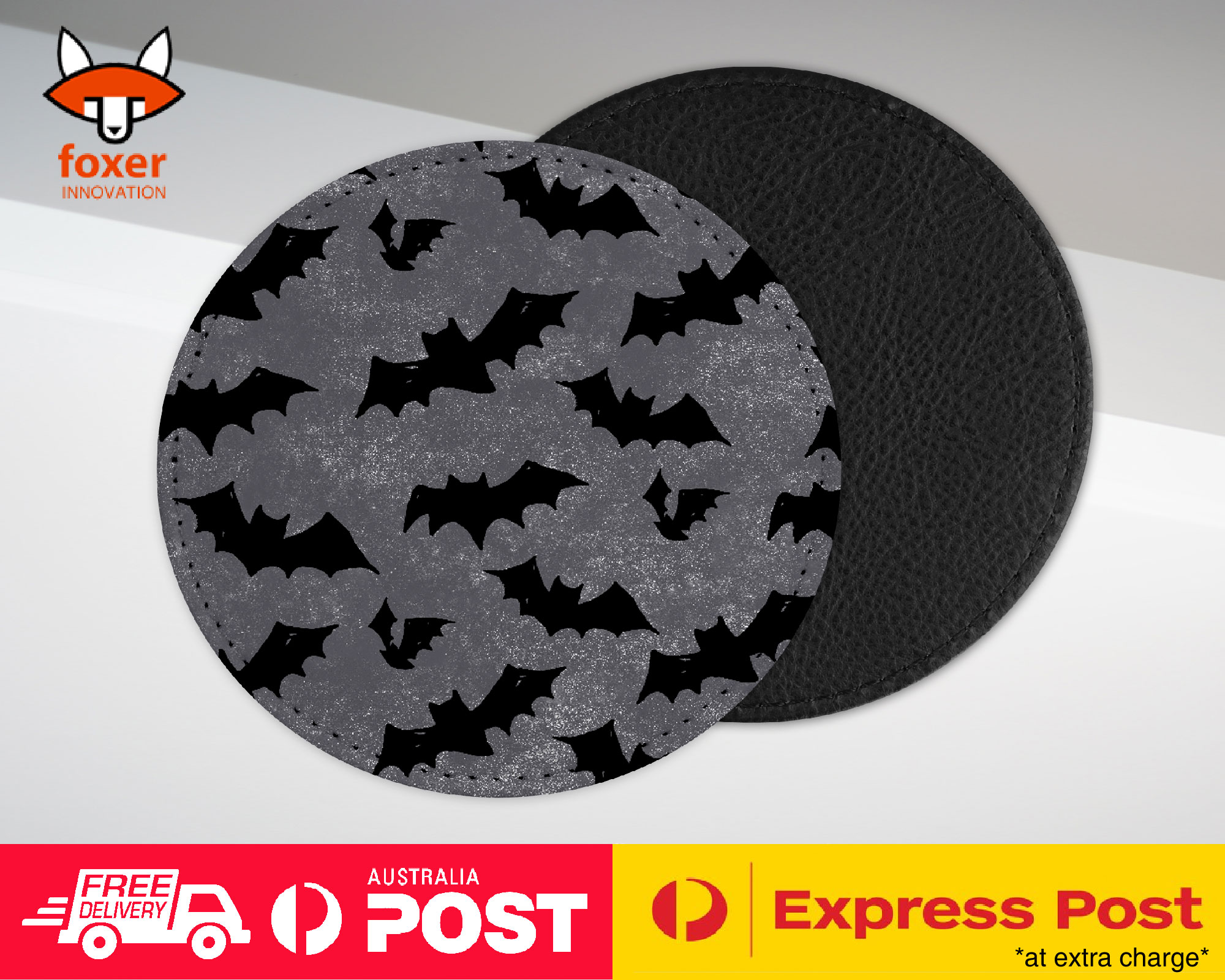 COASTER COFFEE DRINKING MAT|HALLOWEEN BATS PATTERN