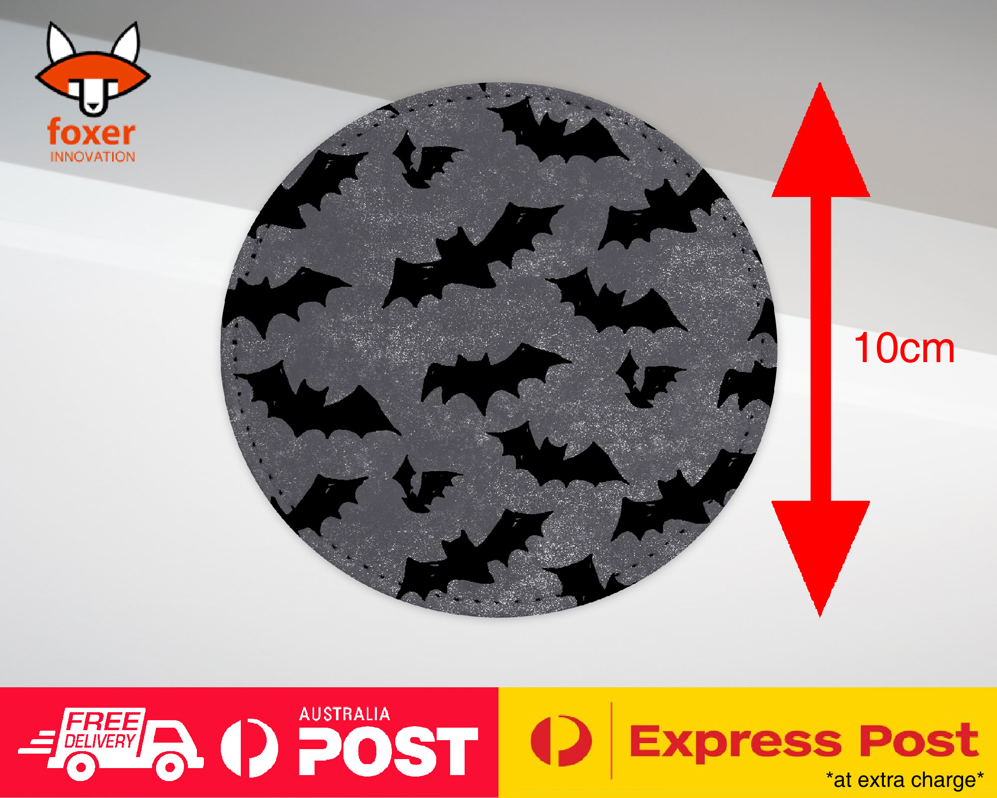 COASTER COFFEE DRINKING MAT|HALLOWEEN BATS PATTERN