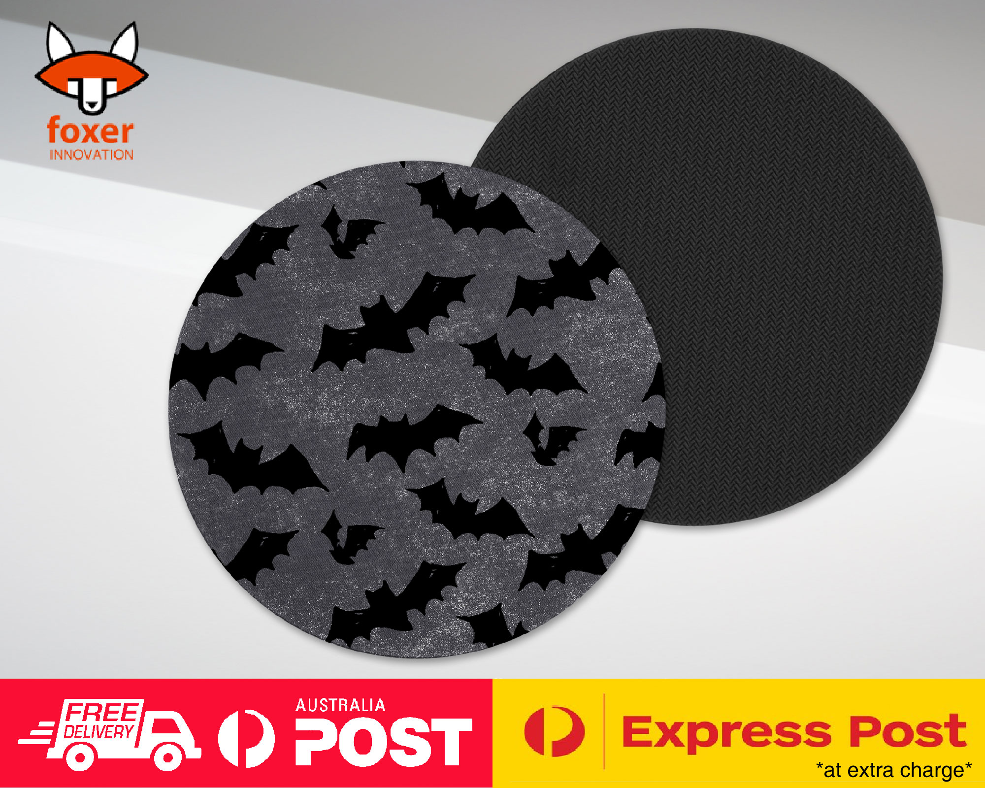 COASTER COFFEE DRINKING MAT|HALLOWEEN BATS PATTERN