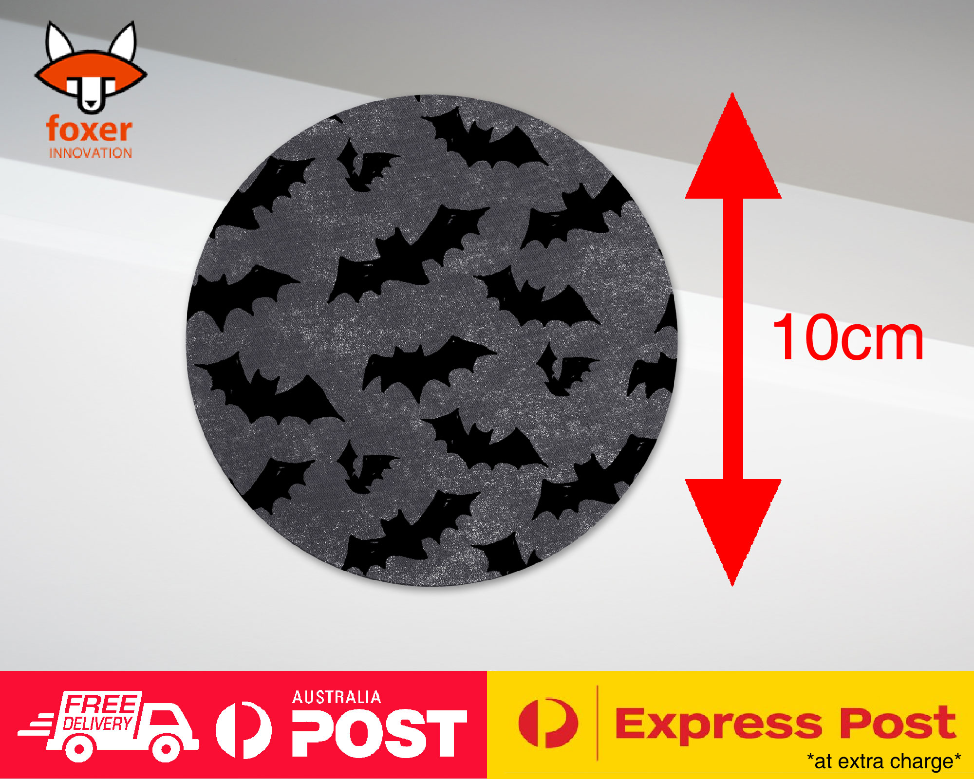 COASTER COFFEE DRINKING MAT|HALLOWEEN BATS PATTERN