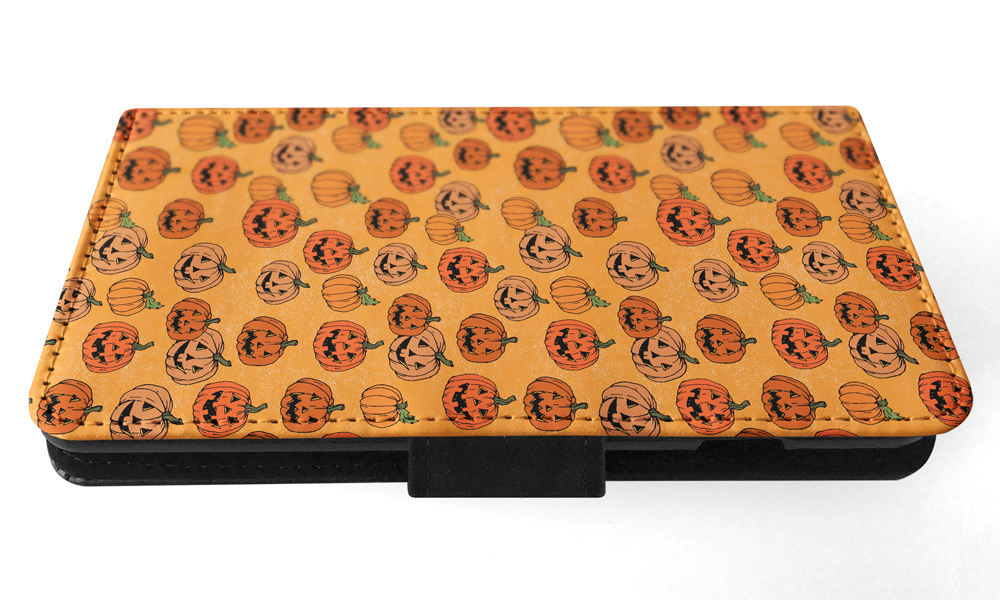 FLIP CASE FOR APPLE IPHONE|HALLOWEEN PUMPKIN FACES PATTERN - Picture 116 of 193
