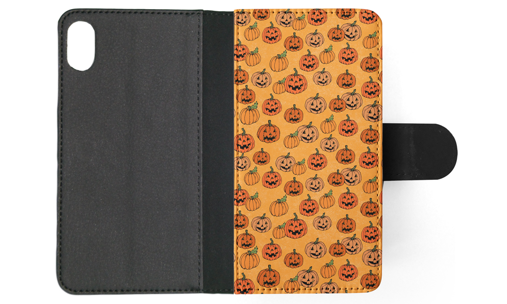 FLIP CASE FOR APPLE IPHONE|HALLOWEEN PUMPKIN FACES PATTERN - Picture 112 of 193