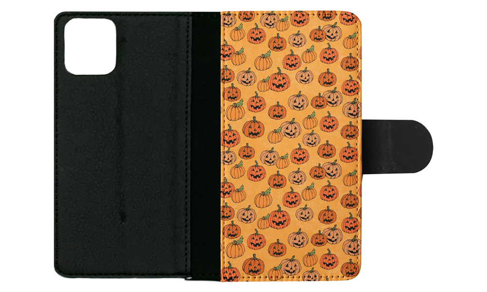 FLIP CASE FOR APPLE IPHONE|HALLOWEEN PUMPKIN FACES PATTERN - Picture 102 of 193