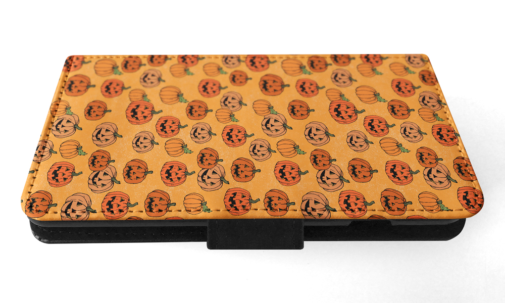 FLIP CASE FOR APPLE IPHONE|HALLOWEEN PUMPKIN FACES PATTERN - Picture 96 of 193