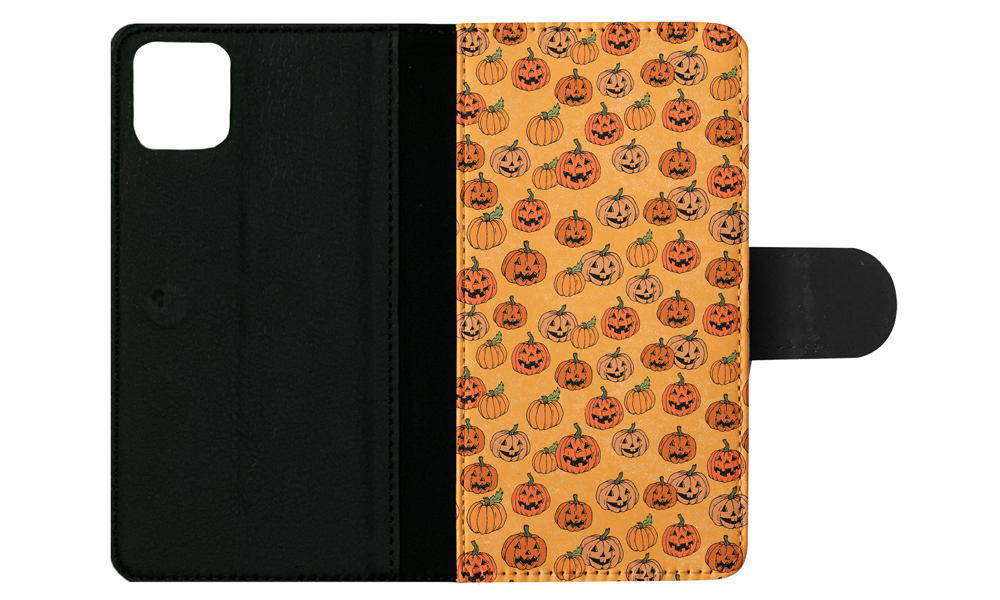 FLIP CASE FOR APPLE IPHONE|HALLOWEEN PUMPKIN FACES PATTERN - Picture 97 of 193