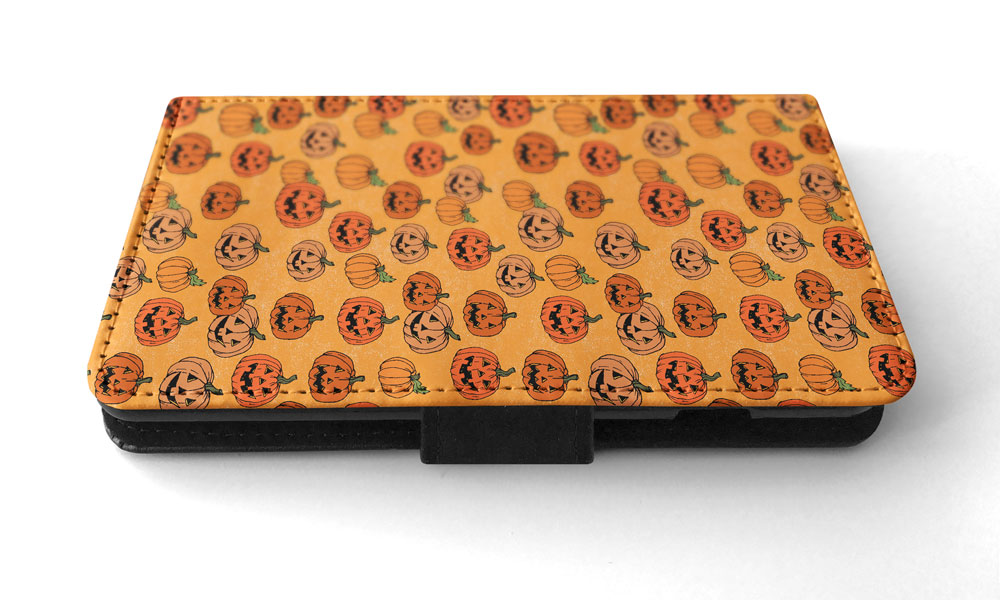 FLIP CASE FOR APPLE IPHONE|HALLOWEEN PUMPKIN FACES PATTERN - Picture 171 of 193