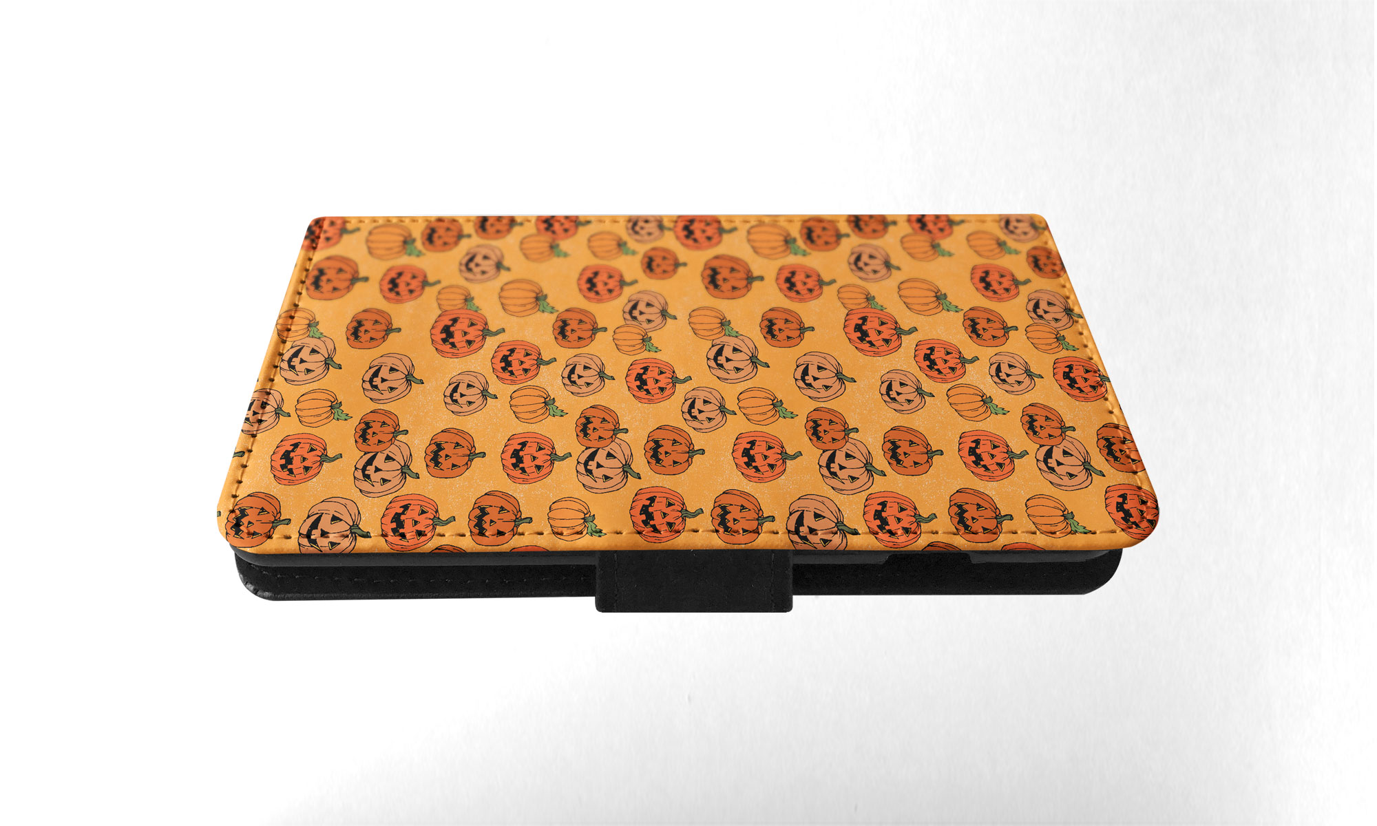 FLIP CASE FOR APPLE IPHONE|HALLOWEEN PUMPKIN FACES PATTERN - Picture 83 of 193