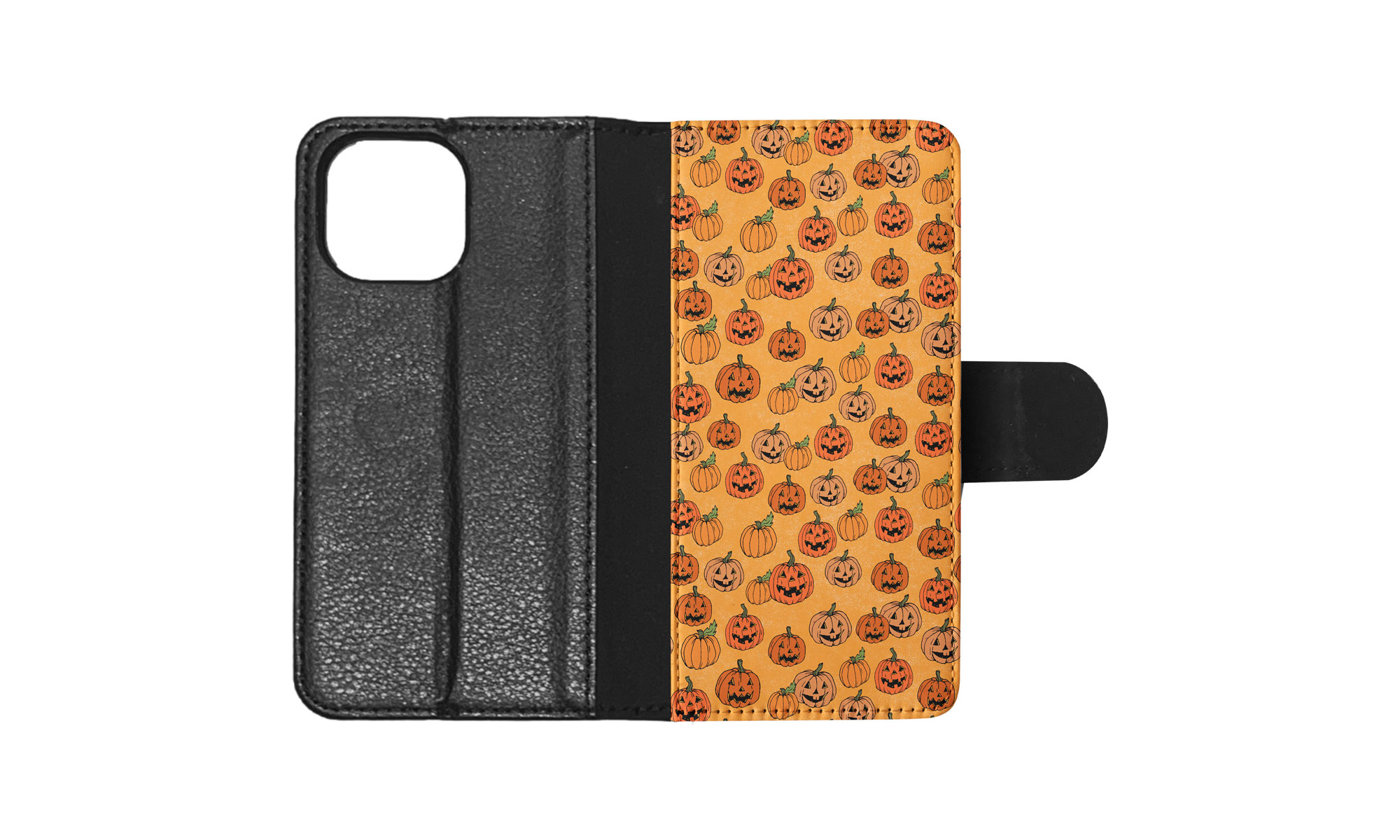 FLIP CASE FOR APPLE IPHONE|HALLOWEEN PUMPKIN FACES PATTERN - Picture 84 of 193