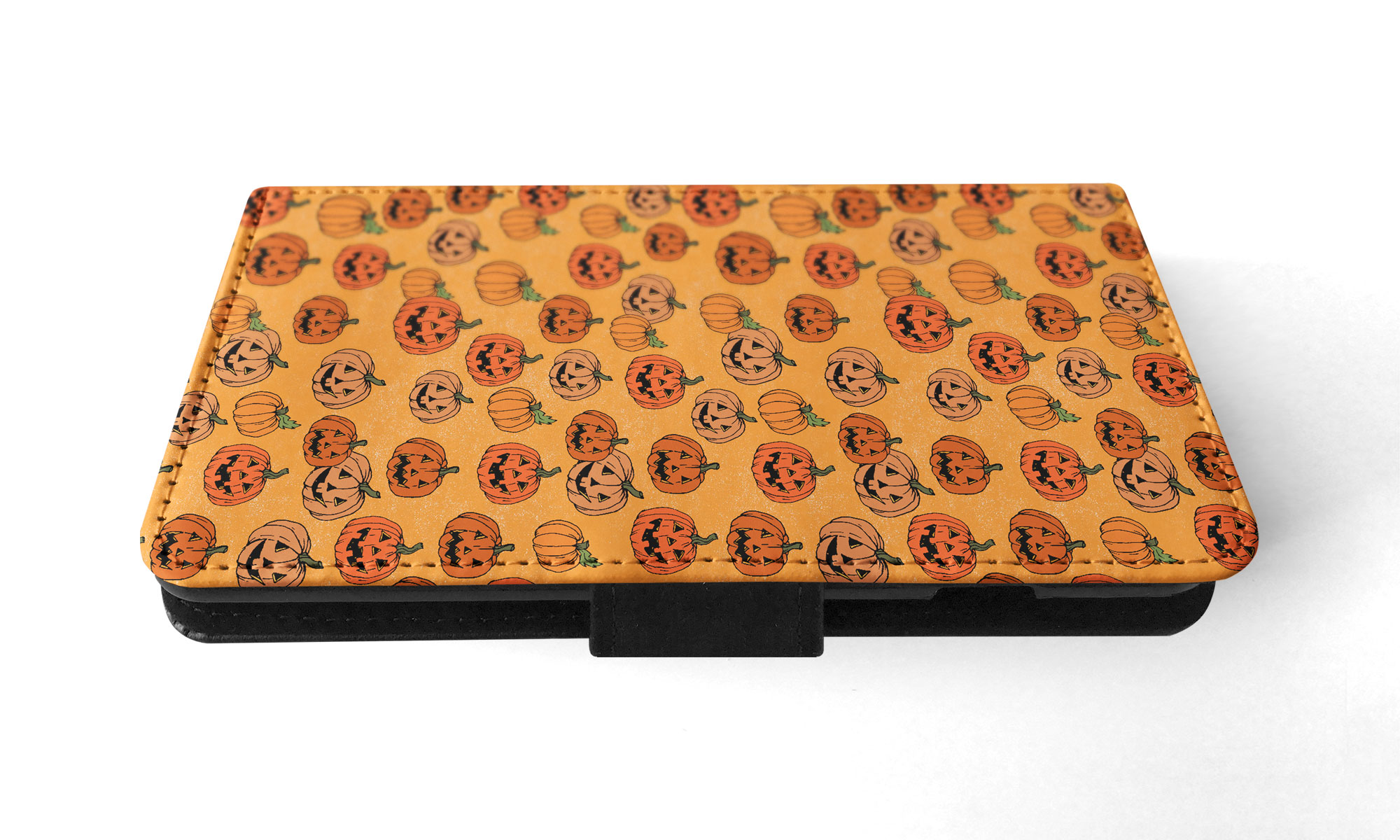 FLIP CASE FOR APPLE IPHONE|HALLOWEEN PUMPKIN FACES PATTERN - Picture 73 of 193
