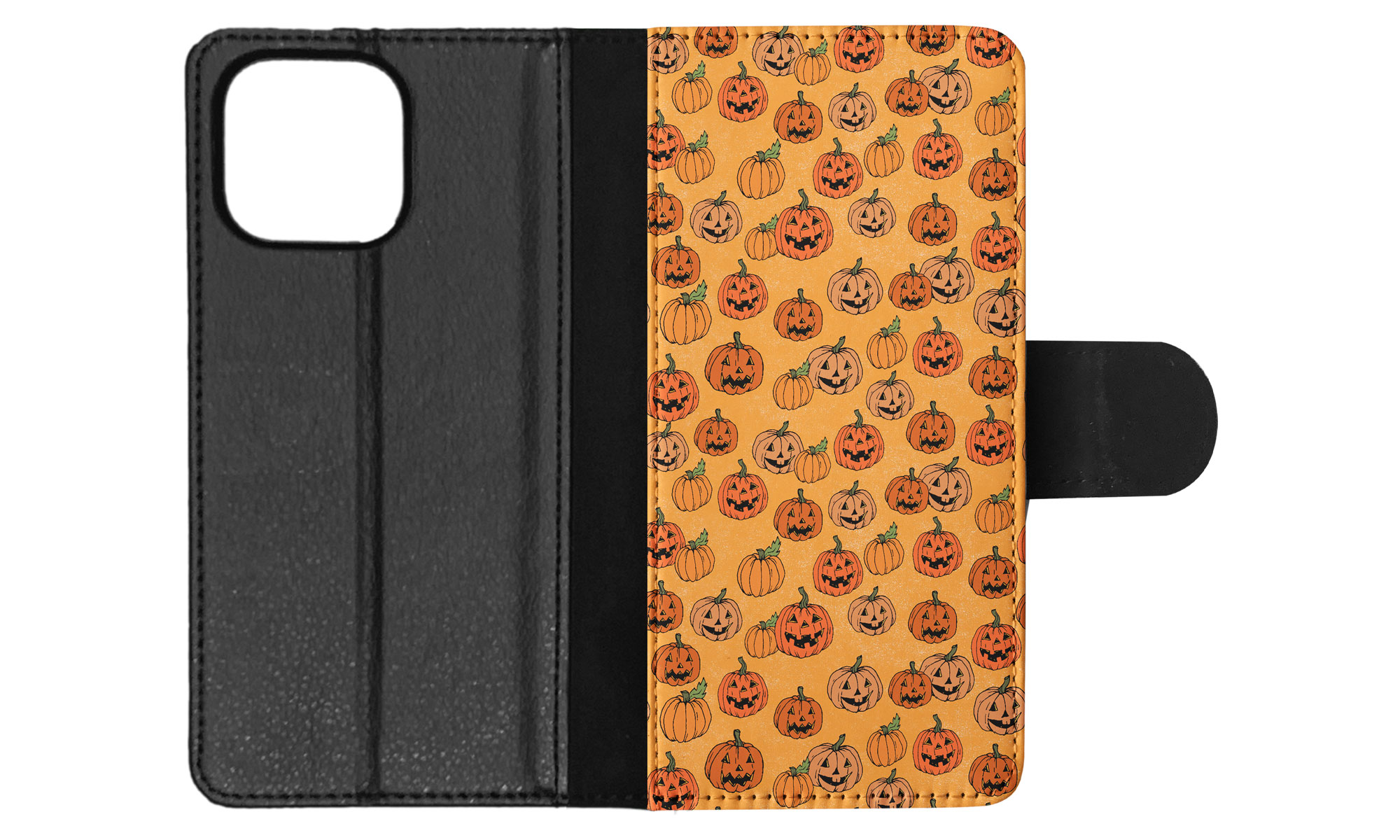 FLIP CASE FOR APPLE IPHONE|HALLOWEEN PUMPKIN FACES PATTERN - Picture 69 of 193