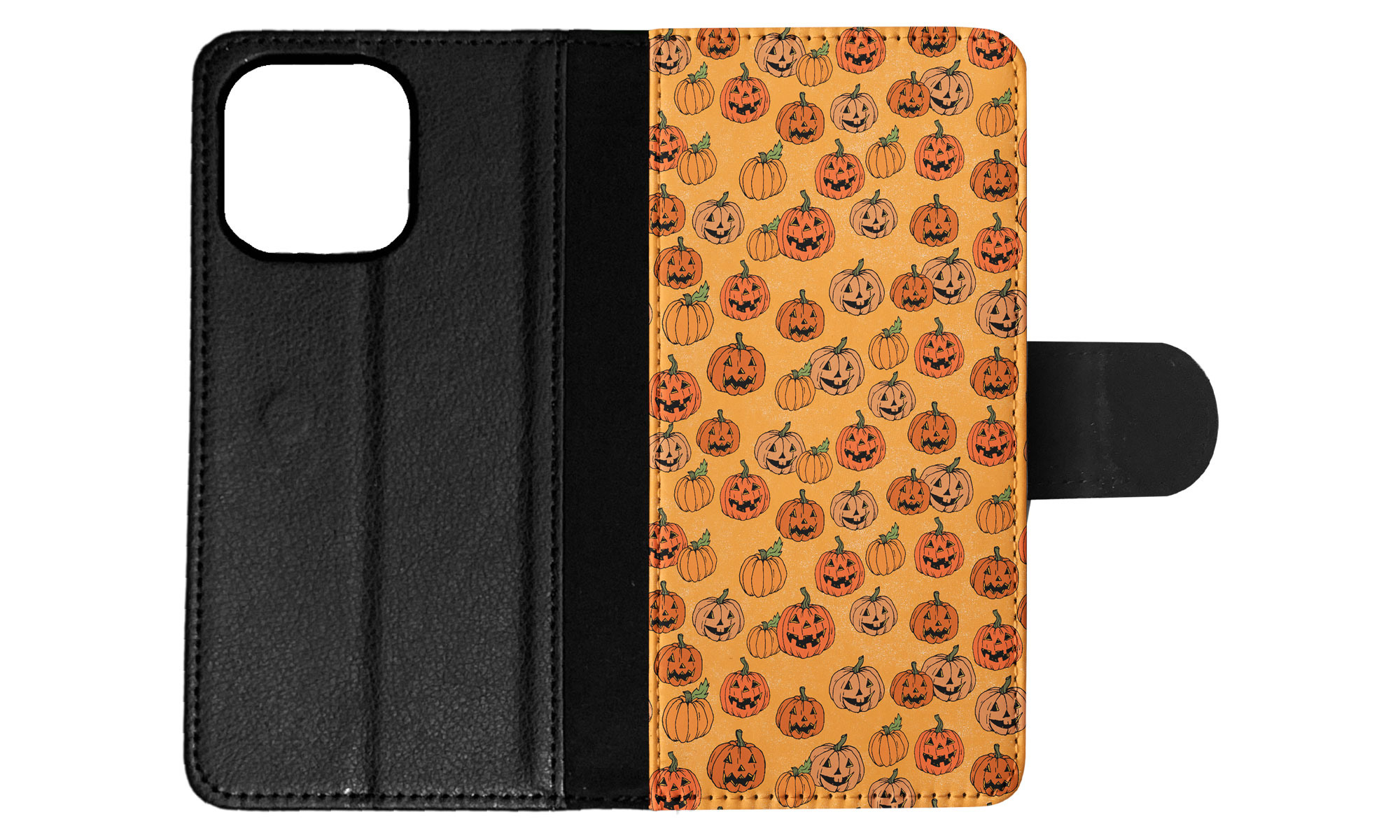 FLIP CASE FOR APPLE IPHONE|HALLOWEEN PUMPKIN FACES PATTERN - Picture 49 of 193