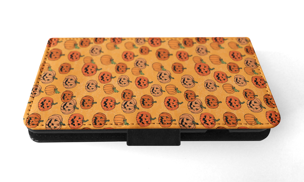 FLIP CASE FOR APPLE IPHONE|HALLOWEEN PUMPKIN FACES PATTERN - Picture 161 of 193