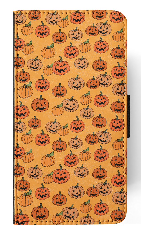 FLIP CASE FOR APPLE IPHONE|HALLOWEEN PUMPKIN FACES PATTERN - Picture 150 of 193