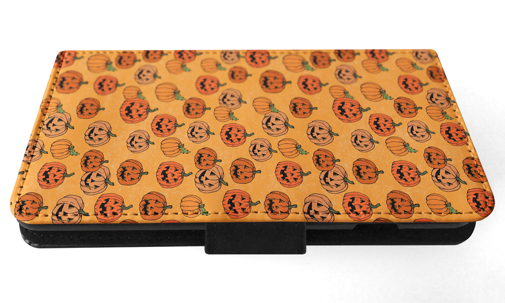 FLIP CASE FOR APPLE IPHONE|HALLOWEEN PUMPKIN FACES PATTERN - Picture 151 of 193