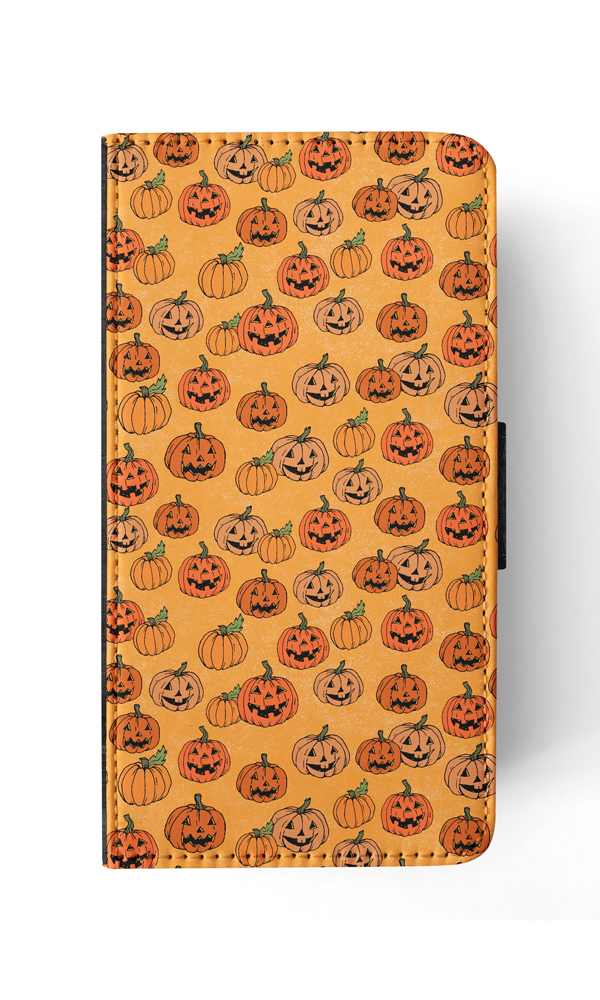 FLIP CASE FOR APPLE IPHONE|HALLOWEEN PUMPKIN FACES PATTERN - Picture 135 of 193