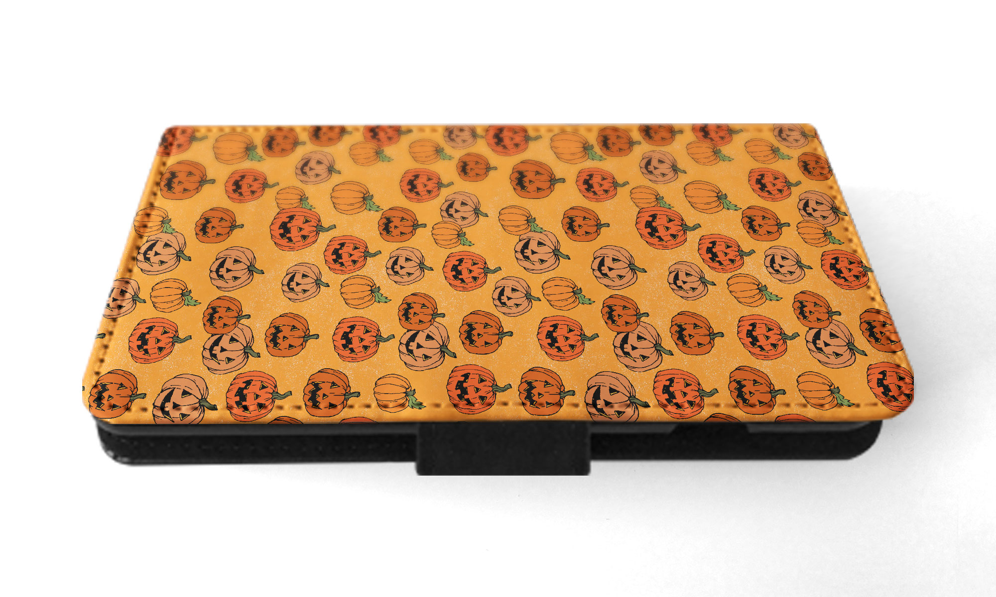 FLIP CASE FOR APPLE IPHONE|HALLOWEEN PUMPKIN FACES PATTERN - Picture 43 of 193