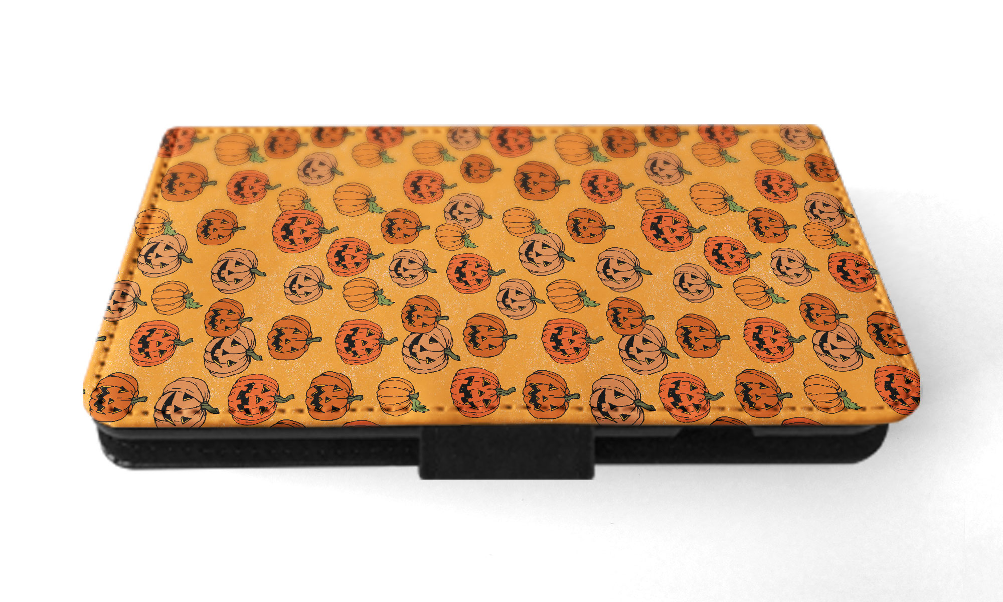 FLIP CASE FOR APPLE IPHONE|HALLOWEEN PUMPKIN FACES PATTERN - Picture 33 of 193