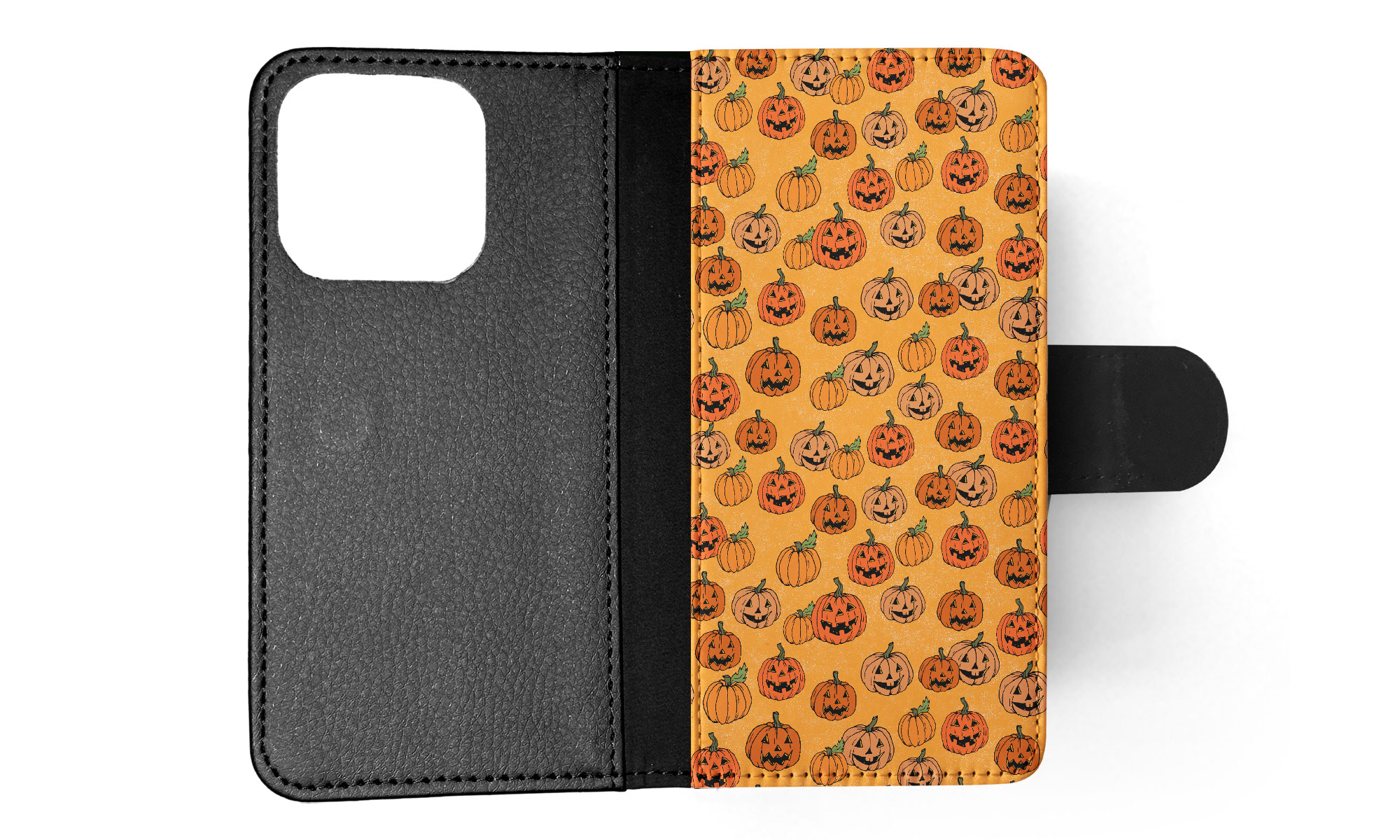 FLIP CASE FOR APPLE IPHONE|HALLOWEEN PUMPKIN FACES PATTERN - Picture 34 of 193