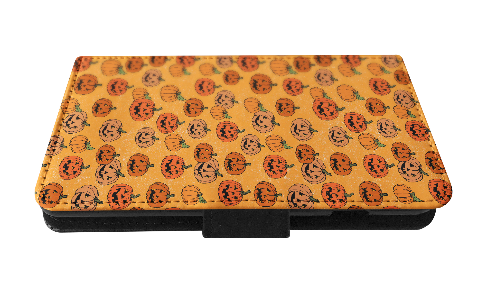FLIP CASE FOR APPLE IPHONE|HALLOWEEN PUMPKIN FACES PATTERN - Picture 8 of 193
