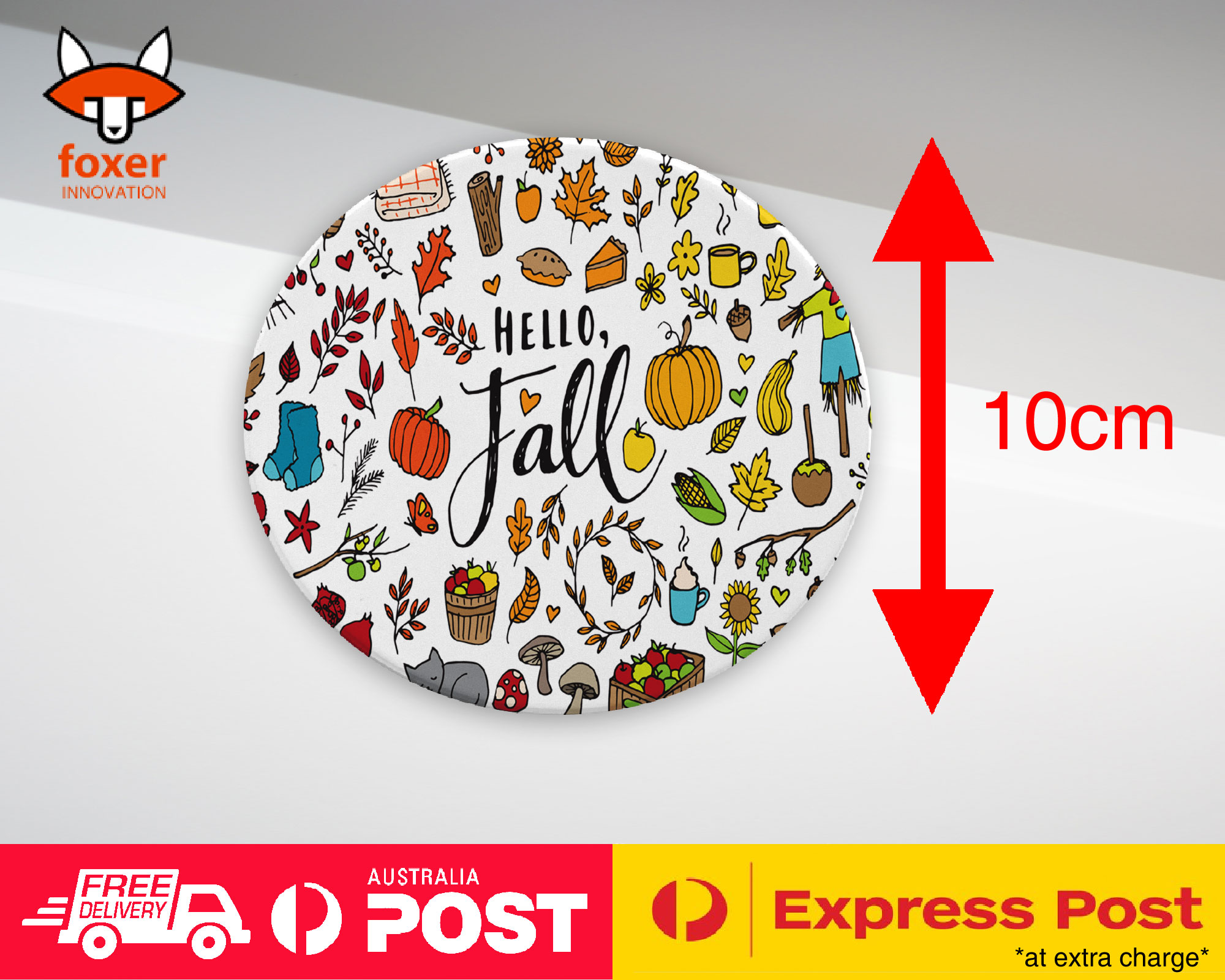 COASTER COFFEE DRINKING MAT|HELLO FALL AUTUMN LEAF COLLAGE
