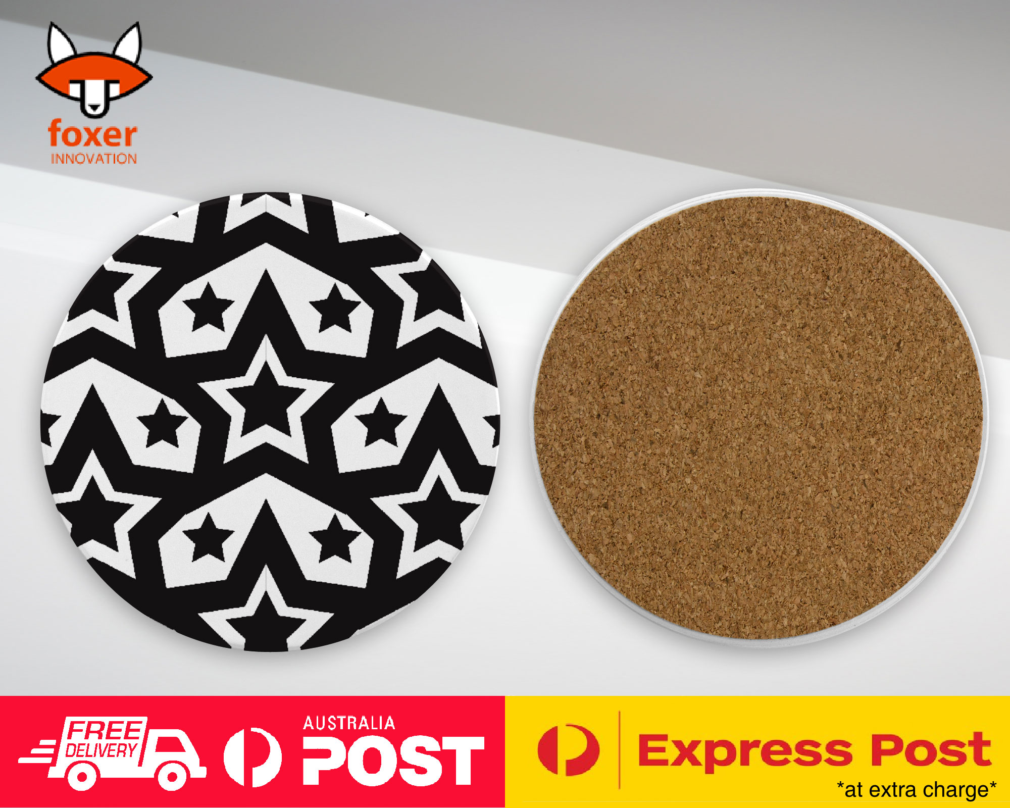 COASTER COFFEE DRINKING MAT|GEOMETRY STAR SEAMLESS PATTERN