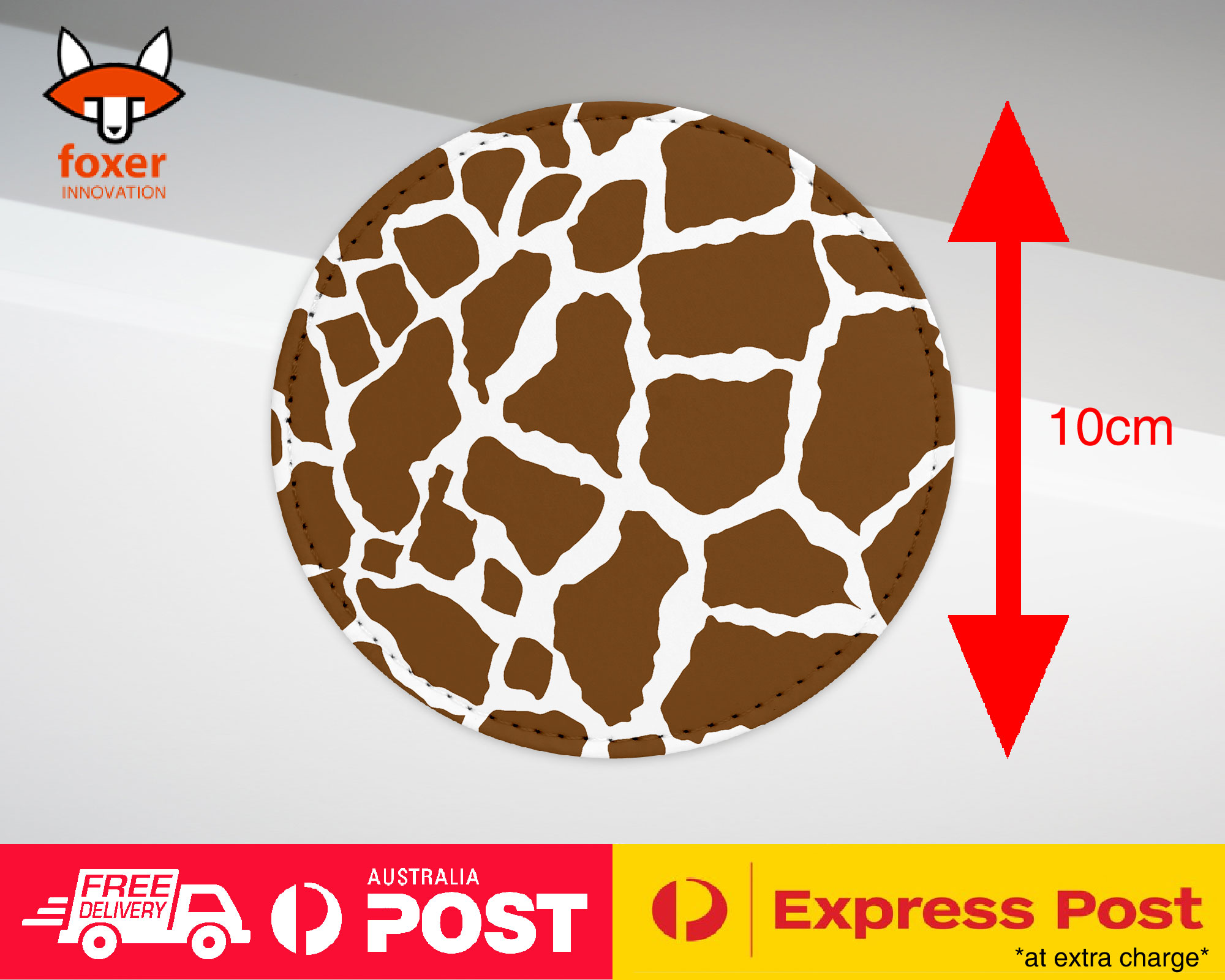 COASTER COFFEE DRINKING MAT|SEAMLESS COW SKIN PATTERN