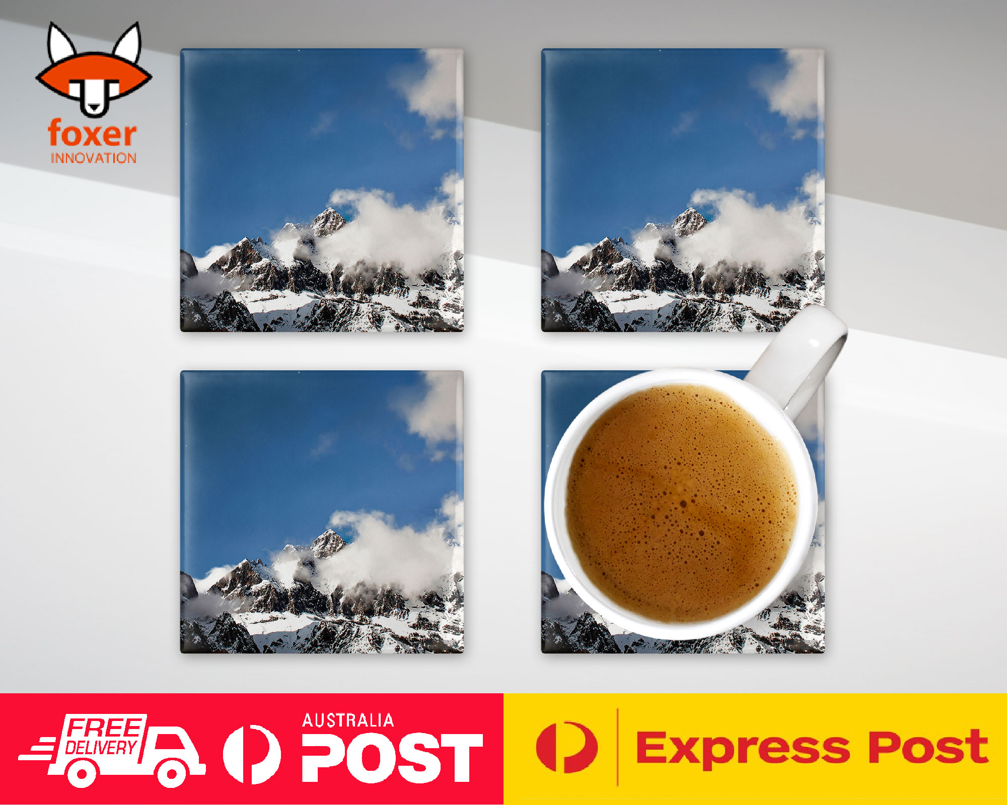 COASTER COFFEE DRINKING MAT|SNOWY MOUNTAIN - Imagen 19 de 21