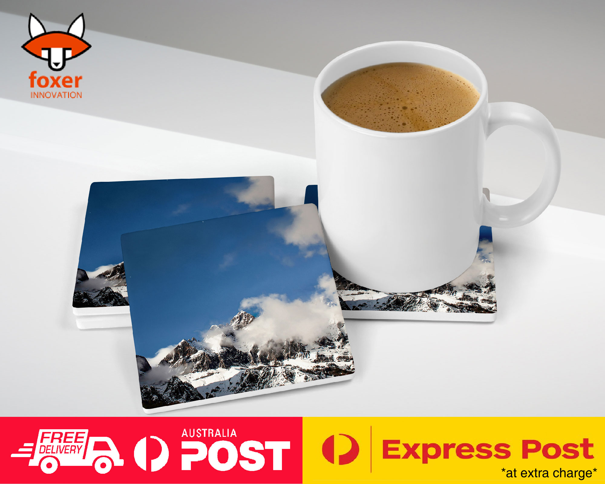 COASTER COFFEE DRINKING MAT|SNOWY MOUNTAIN - Imagen 20 de 21